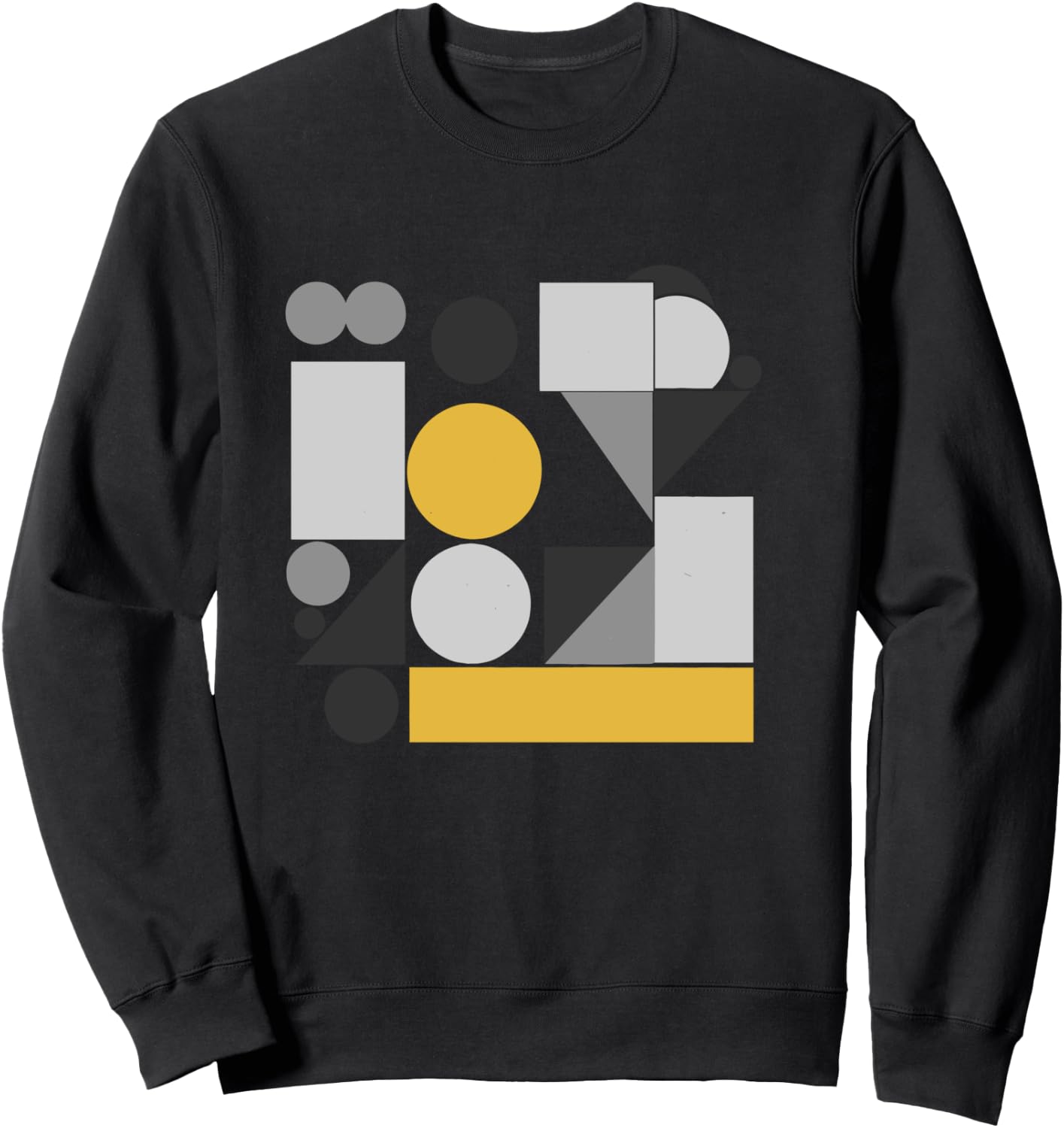 Abstract Art Geometric Pattern Mosaic Manche Longue Sweatshirt - Sweatshirt | Black