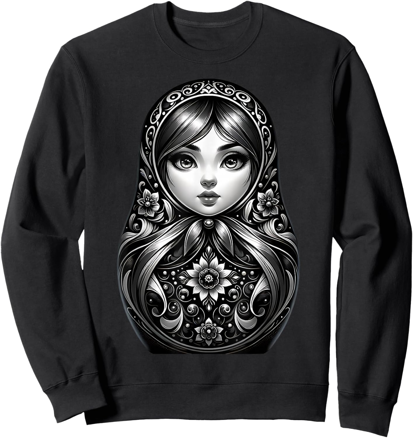 Russian Matryoshka Russia Russian Russian Matryoshka , black Sweatshirt - Sweatshirt | Black