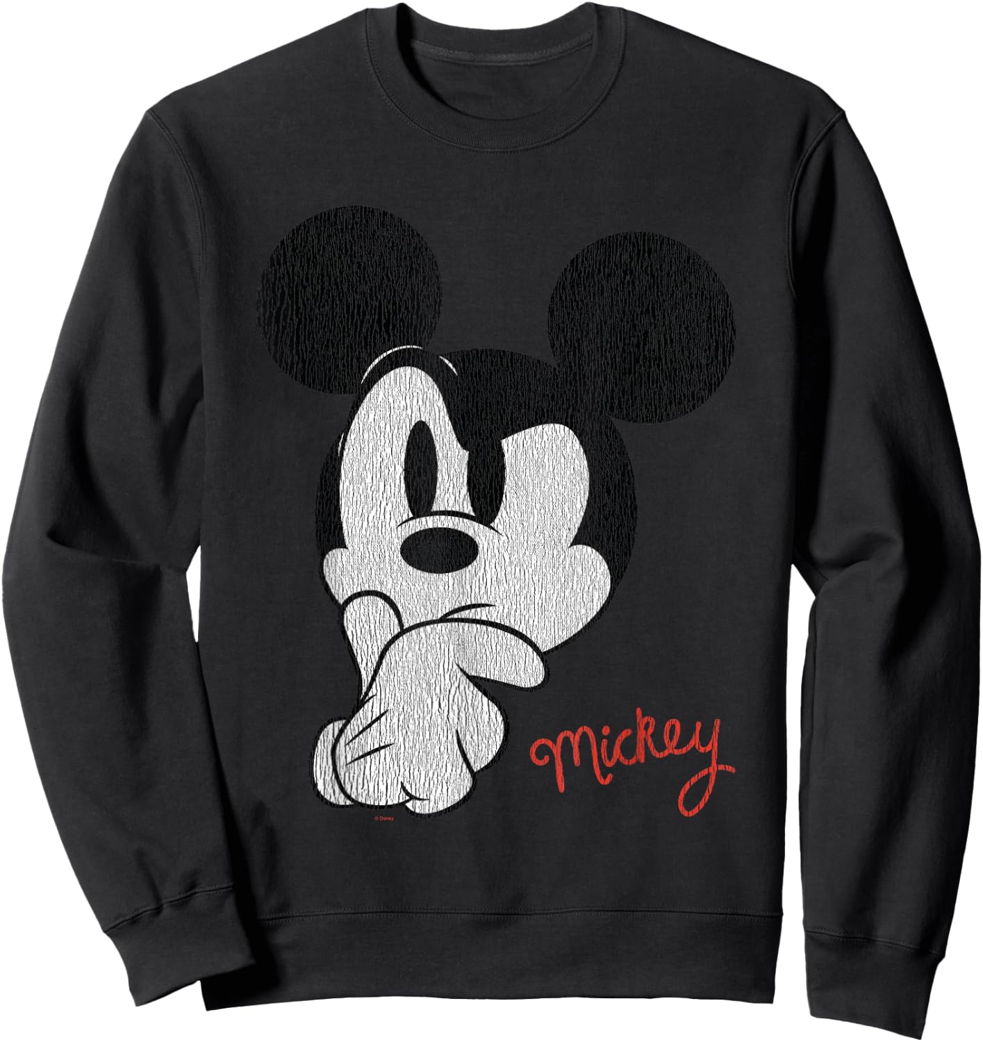 Mickey Mouse Distressed Ponder Sweatshirt - Sweatshirt | Black