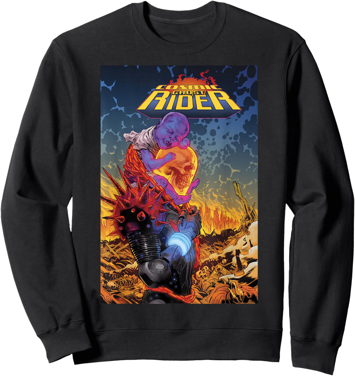Marvel Cosmic Ghost Rider Comic Book Cover Sweatshirt - Sweatshirt | Black