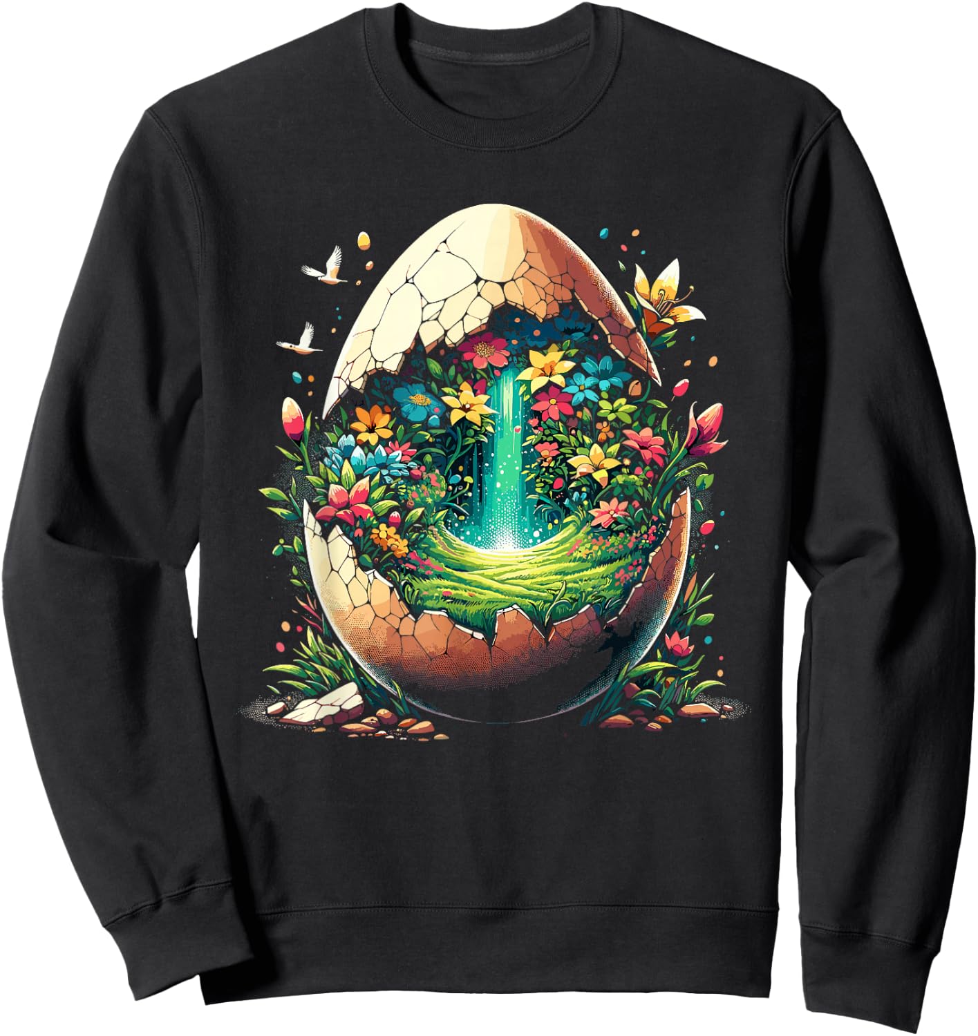 Easter Ostara Eostre Pagan Witchcraft Spring Moon Sweatshirt - Sweatshirt | Black