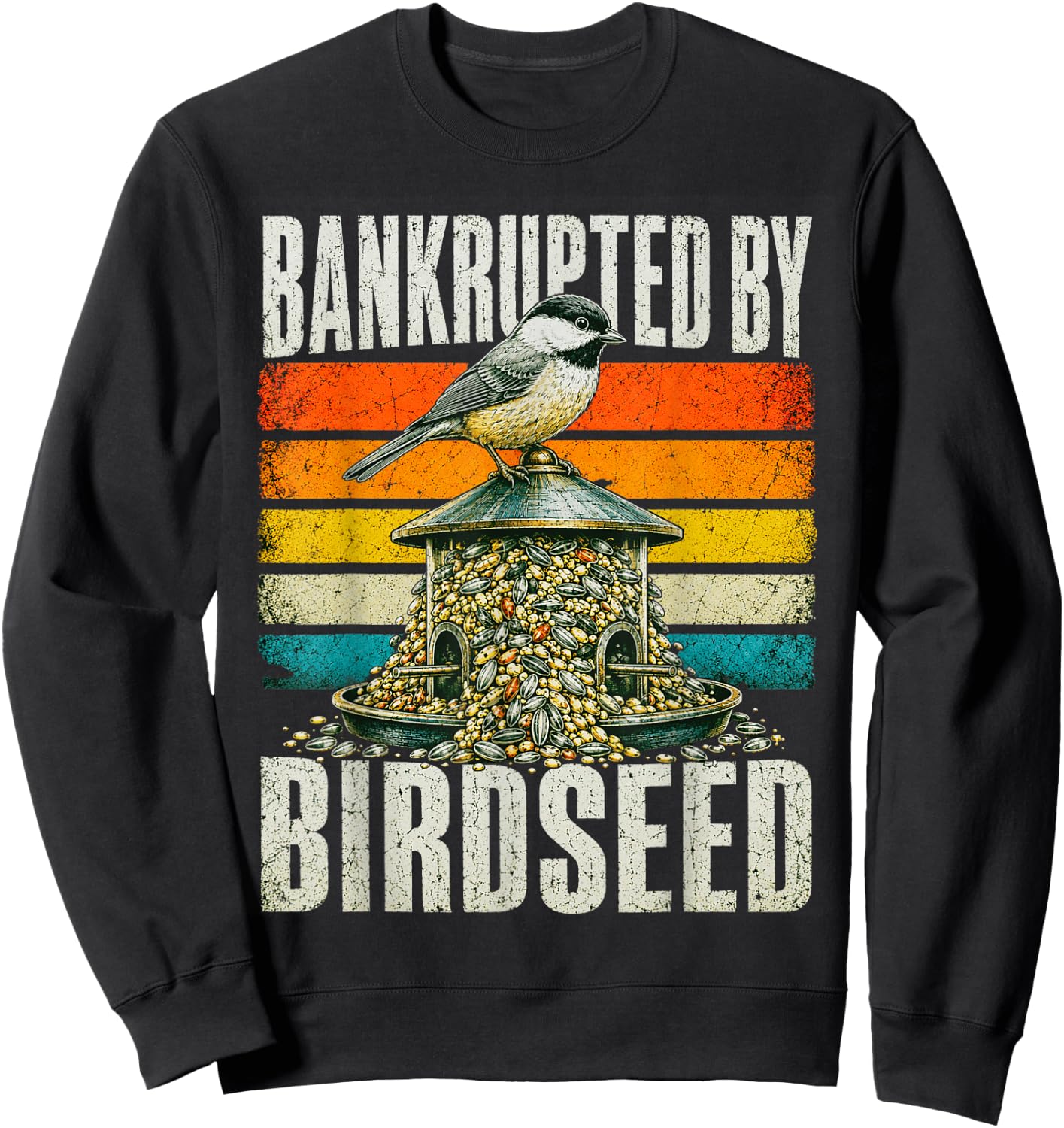 Funny Bird Lover Vintage Retro Sweatshirt - Sweatshirt | Black