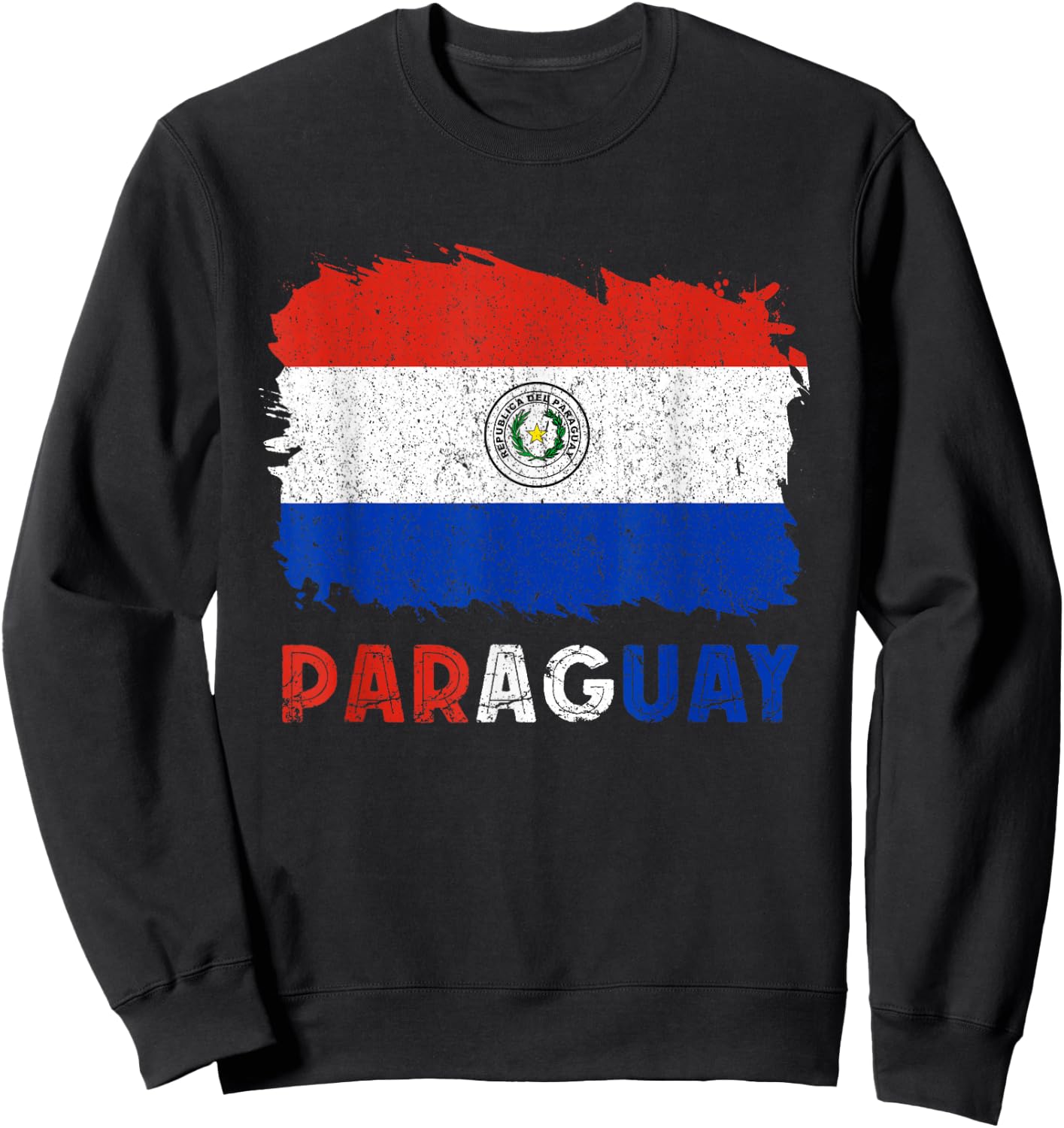 Paraguayan Pride Paraguayan Roots Vintage Paraguay Flag Sweatshirt - Sweatshirt | Black