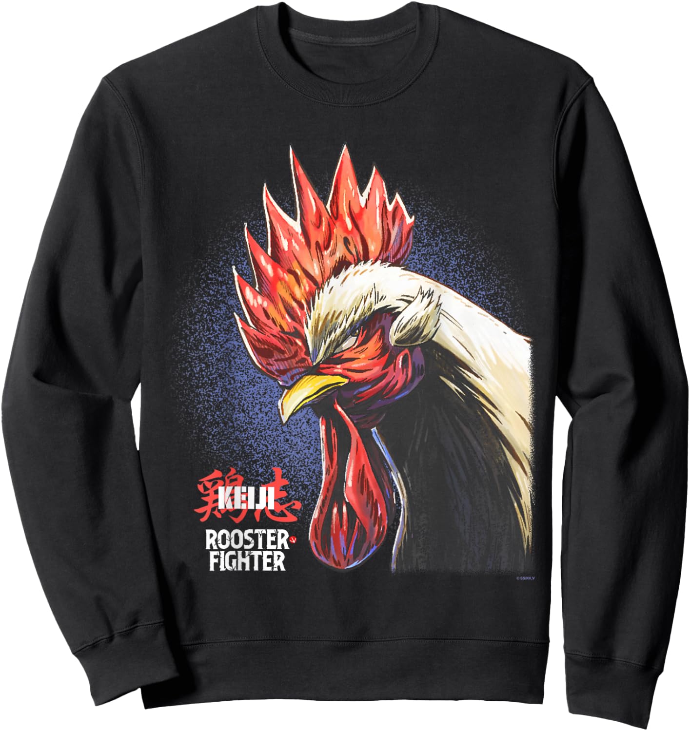 Rooster Fighter Keiji Jumbo Portrait with Logo Anime Sweatshirt - Sweatshirt | Black