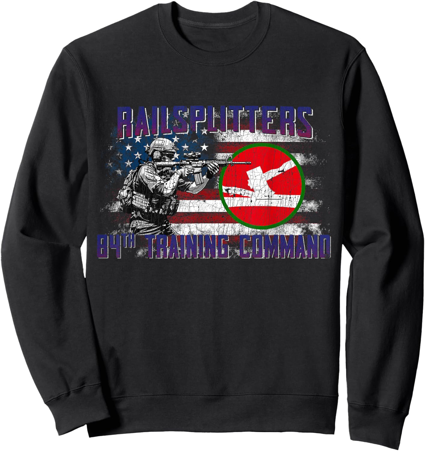 84th Infantry Division 84th ID Railsplitters Division Gifts Sweatshirt - Sweatshirt | Black