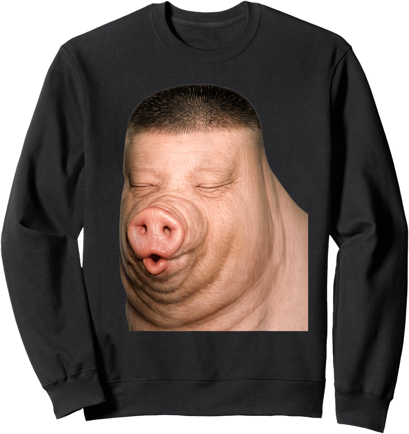 Funny Cute John Pork Dih Meme Fade Haircut Sweatshirt - Sweatshirt | Black
