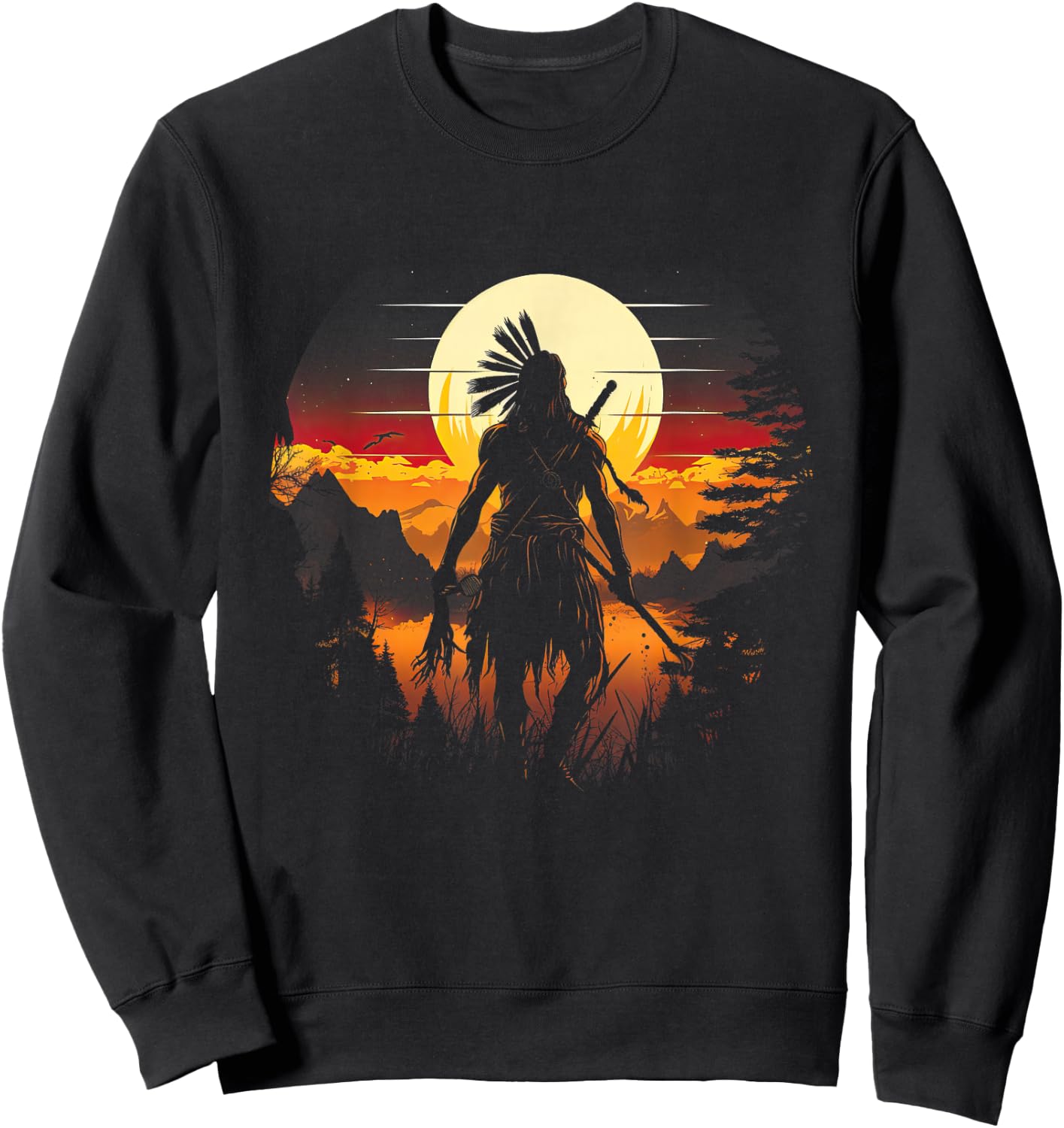 Native American Chief Tribes Culture Sacred , black Sweatshirt - Sweatshirt | Black
