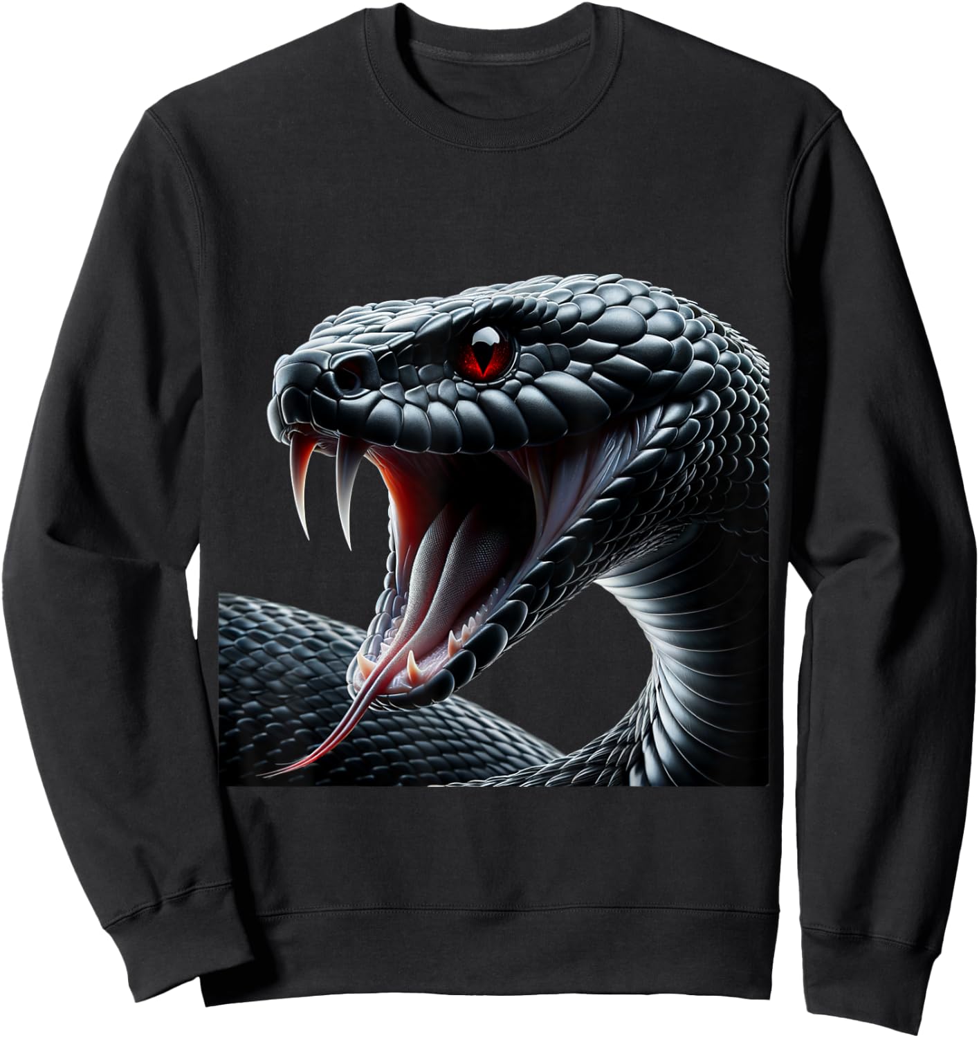 Mamba Shirt Gothic Snake Art Venomous Serpent Reptile Mambas Sweatshirt - Sweatshirt | Black