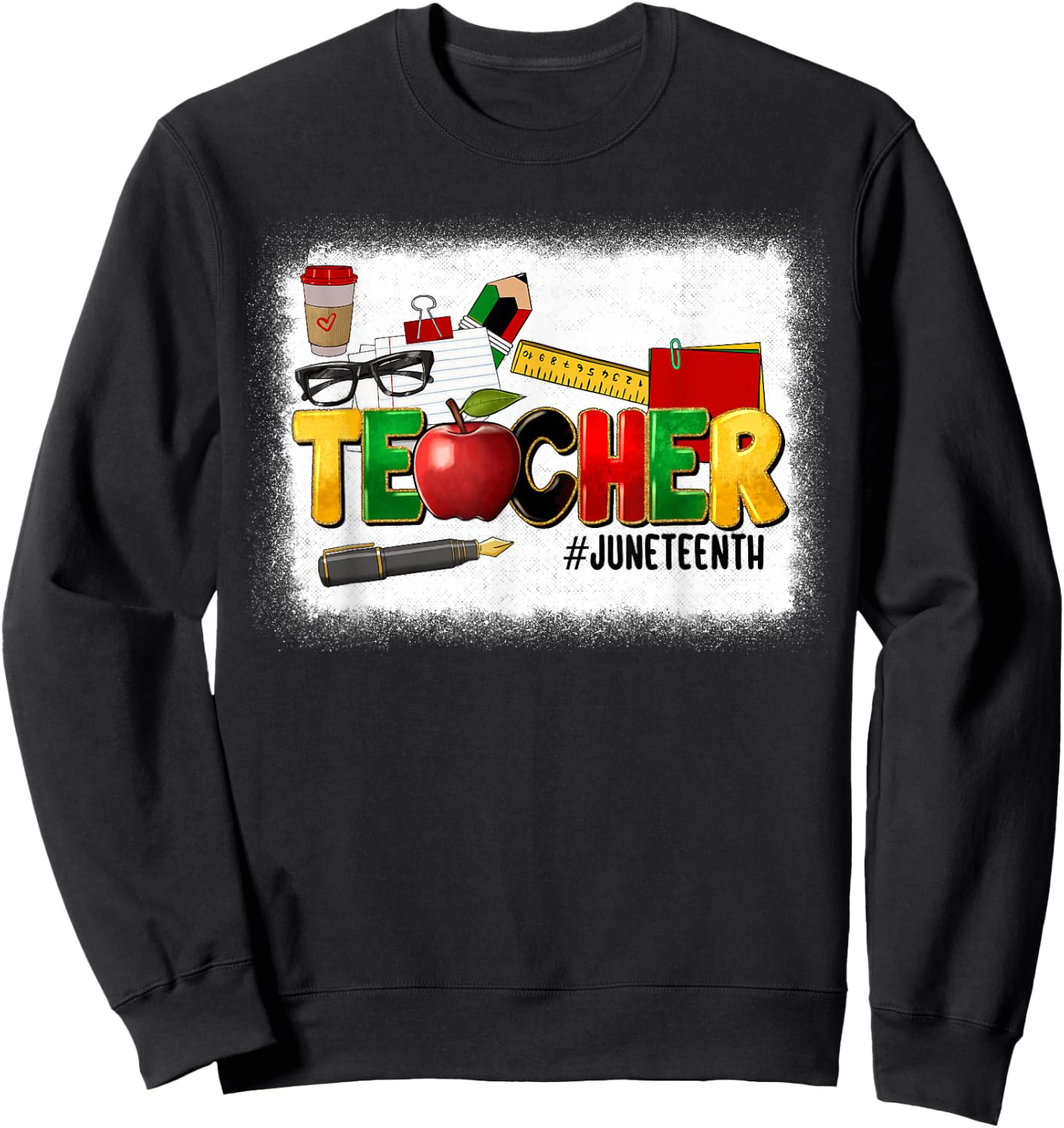 Juneteenth Teacher 1865 Black History Month Melanin Teaching Sweatshirt - Sweatshirt | Black