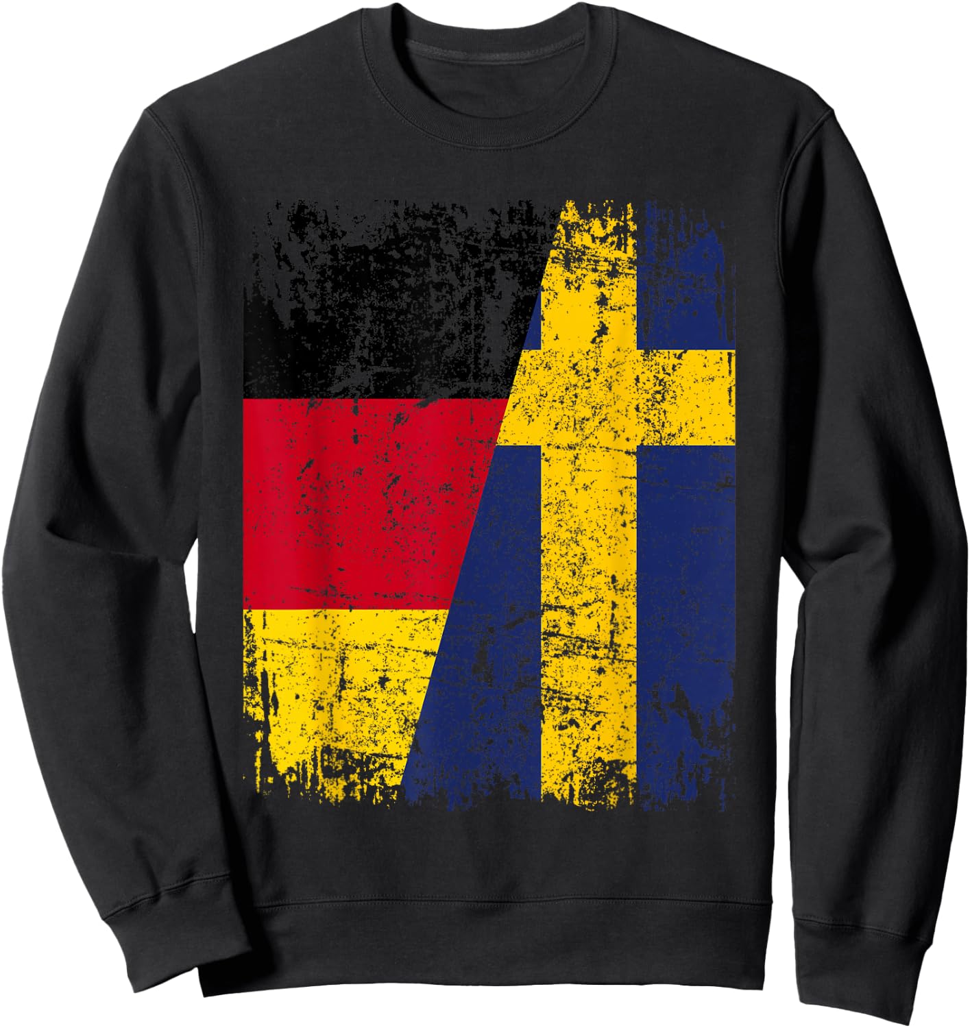 SCHWEDEN DEUTSCHLAND Flagge | Damen Herren Kinder | Schweden Sweatshirt - Sweatshirt | Black