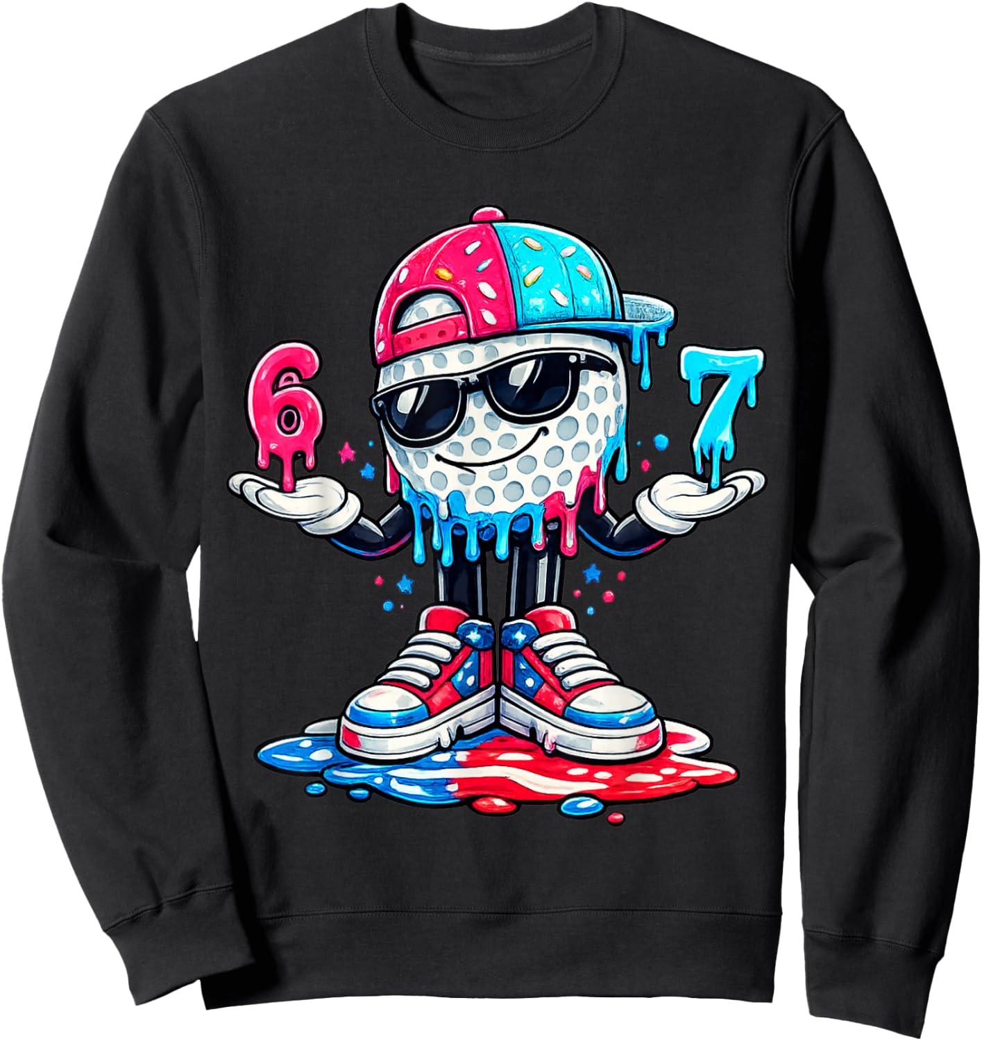 Golf Drip Team for Boys Ice Cream Six Seven Cool Sweatshirt - Sweatshirt | Black