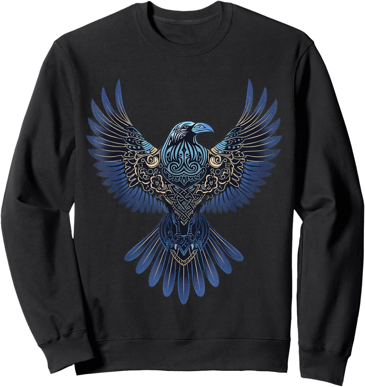 Odin's Raven Viking Valhalla Viking Mythology Sweatshirt - Sweatshirt | Black