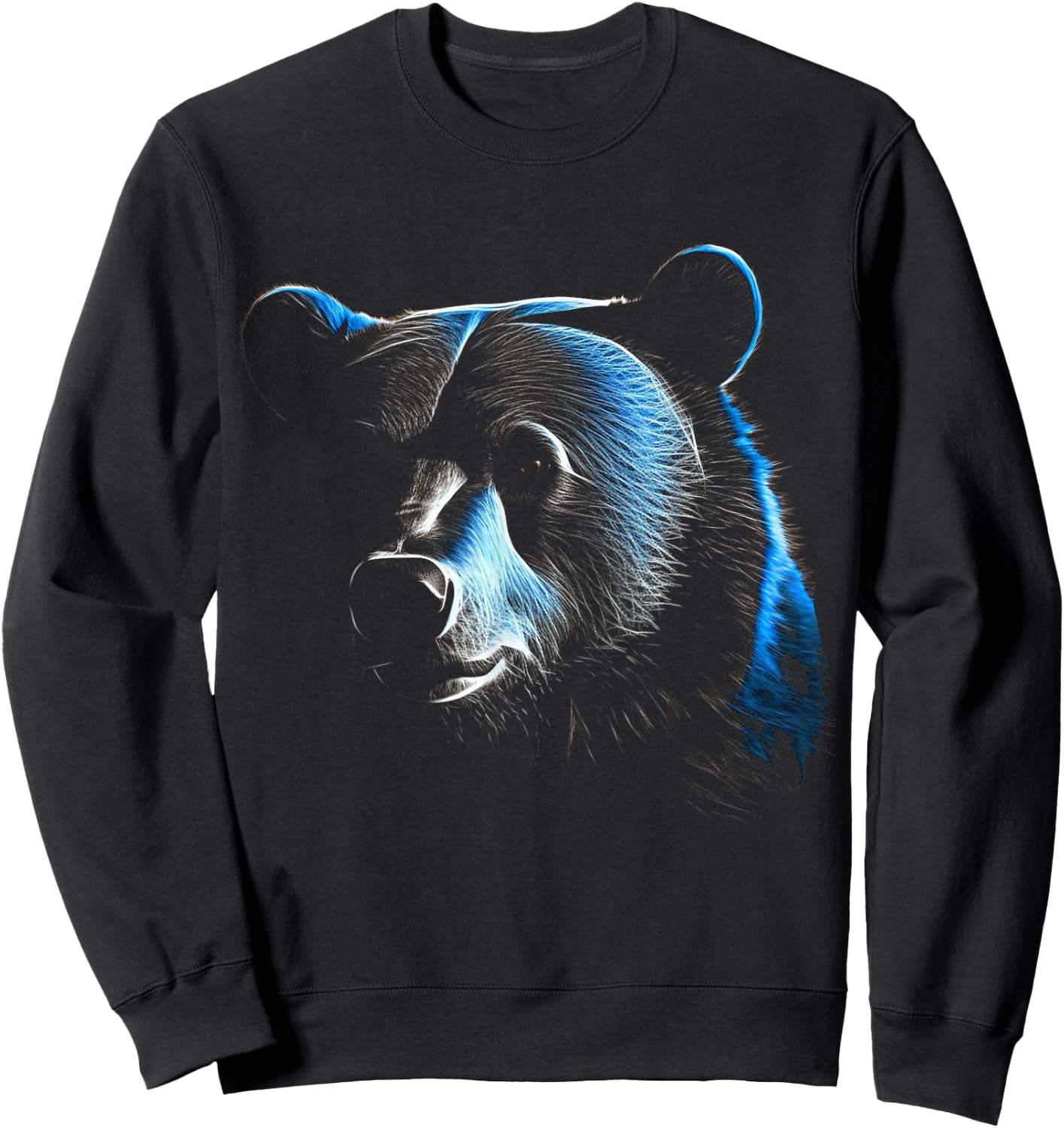 Bear Blue - Art Wild Animals Animal Forest Animals Bear Sweatshirt - Sweatshirt | Black