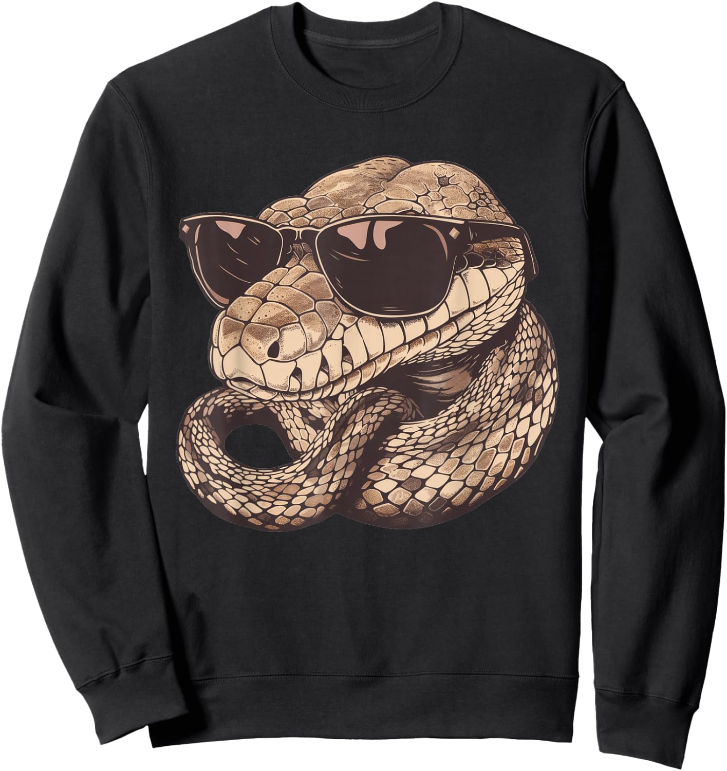 Boa Constrictor With Sunglasses Sweatshirt - Sweatshirt | Black