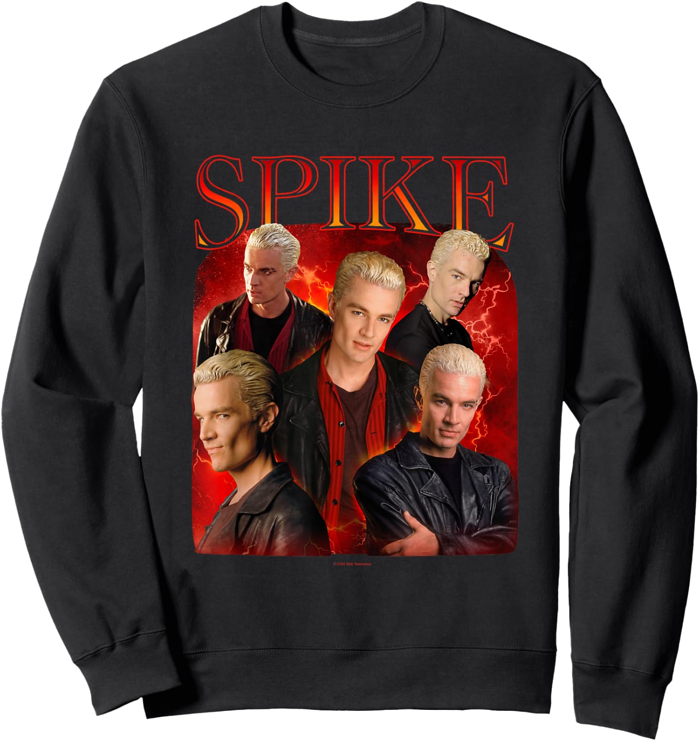 Buffy The Vampire Slayer Iconic Spike 90's Collage Poster , Black, S Sweatshirt - Sweatshirt | Black