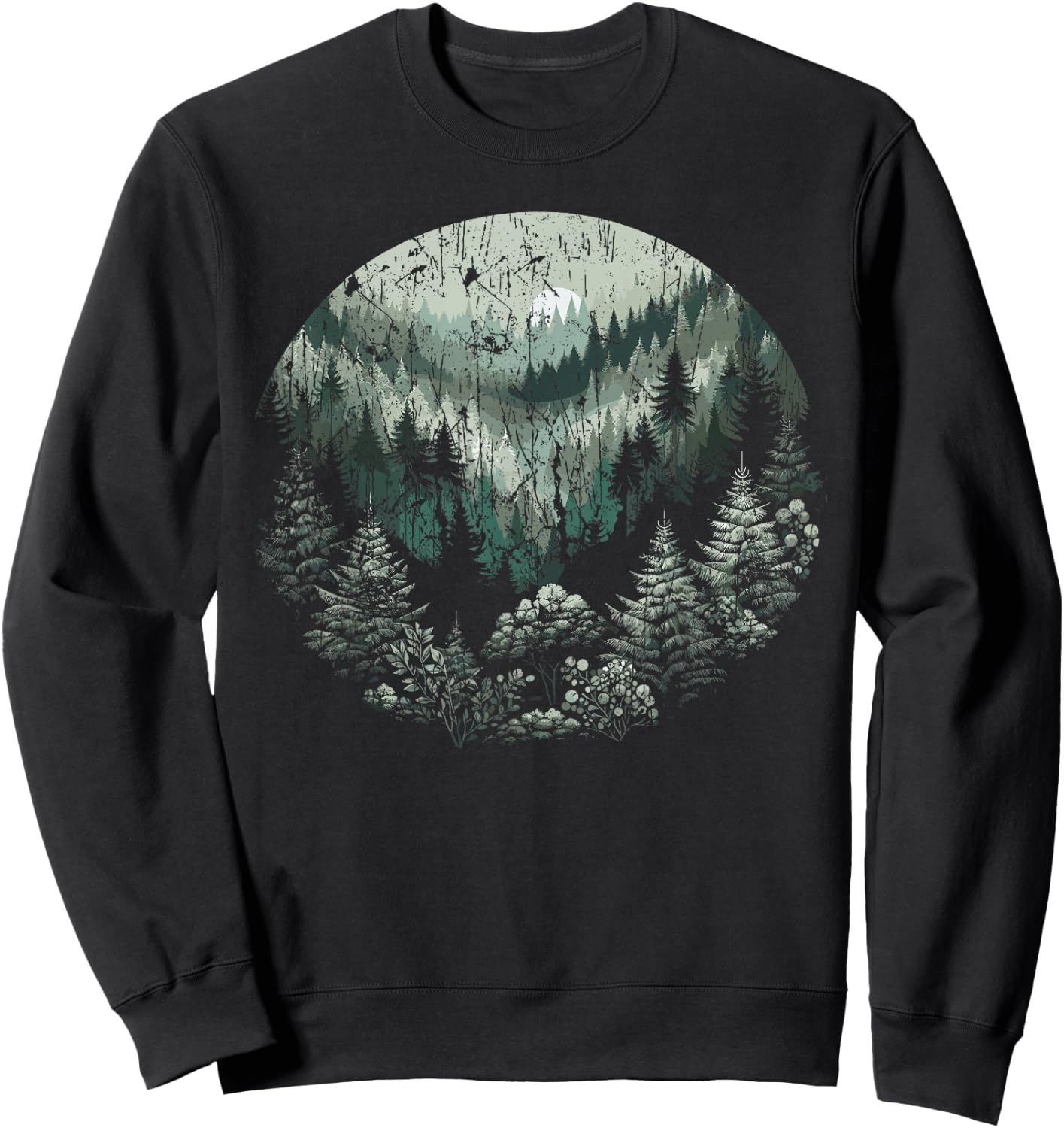 Nature Wildlife Trees Outdoor Forest Sweatshirt - Sweatshirt | Black