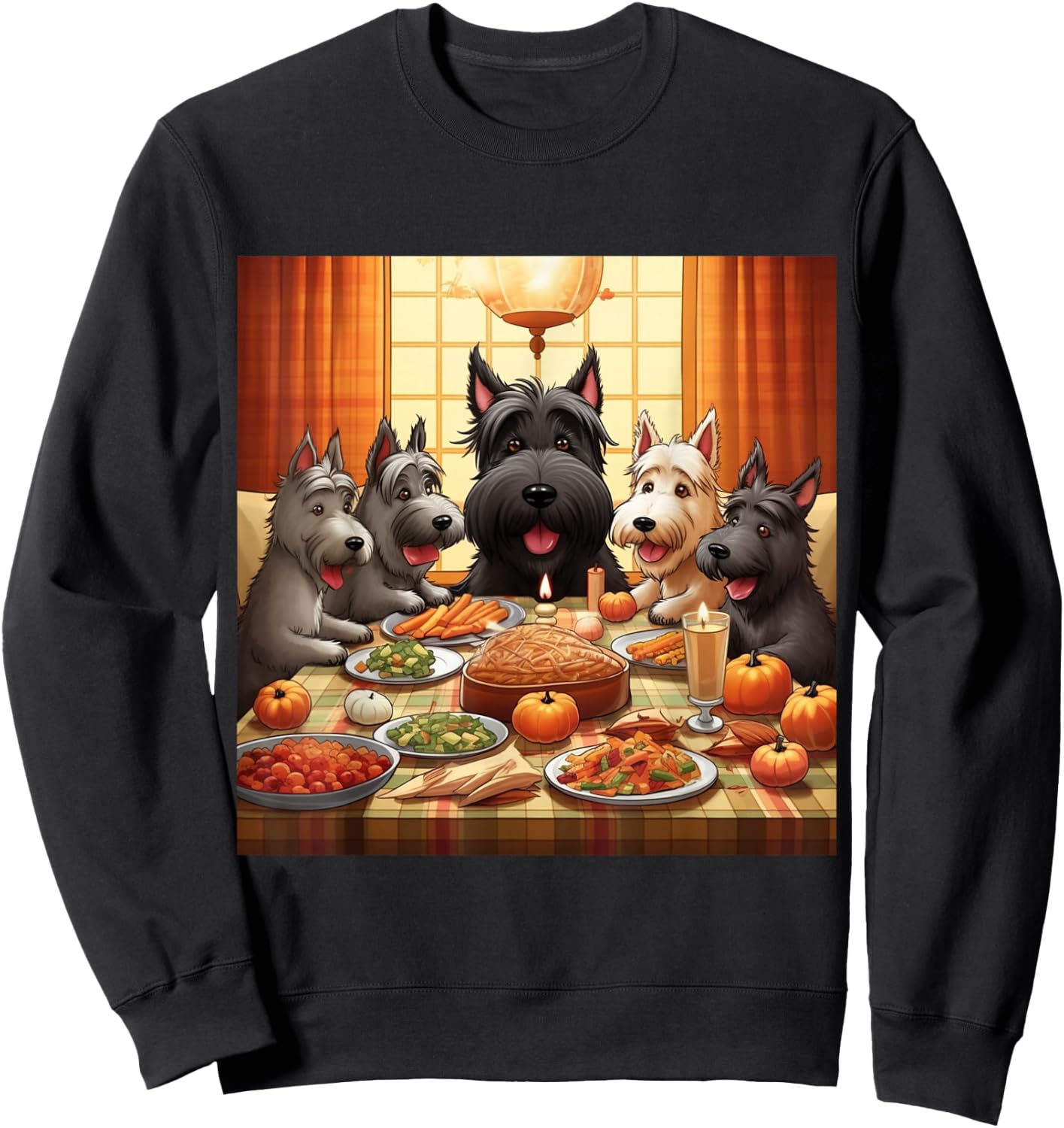 Thanksgiving Scottish Terrier - Scottish Terrier Sweatshirt - Sweatshirt | Black