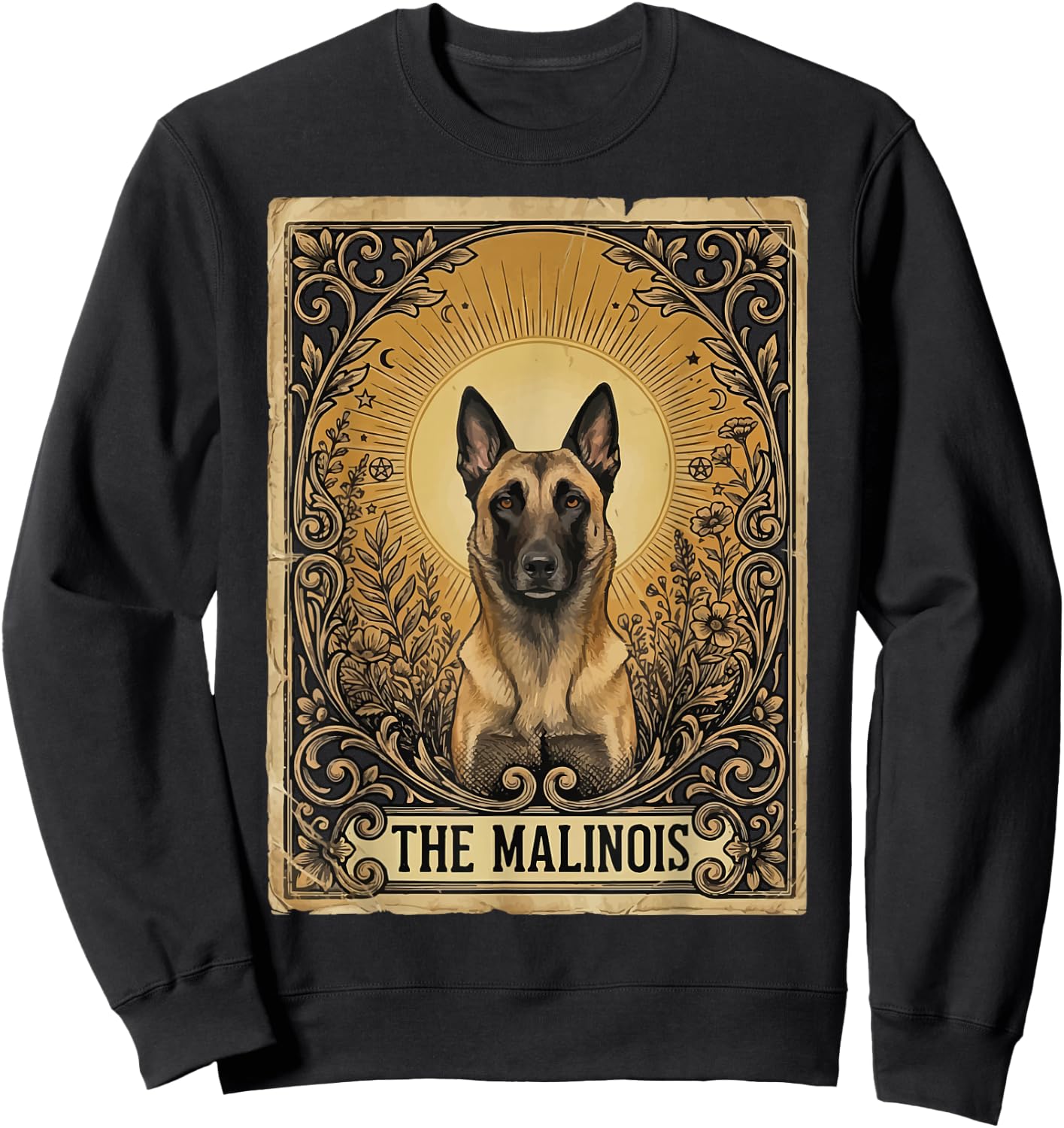 The Malinois Tarot Card Sweatshirt - Sweatshirt | Black