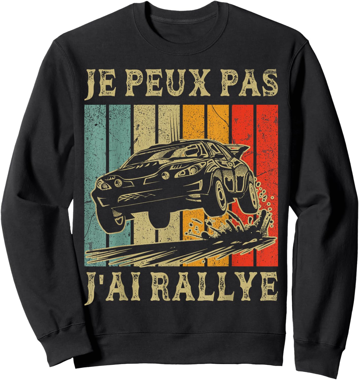 Je Peux Pas J'ai Rallye vintage Rallye Racing Car , Black, S Sweatshirt - Sweatshirt | Black