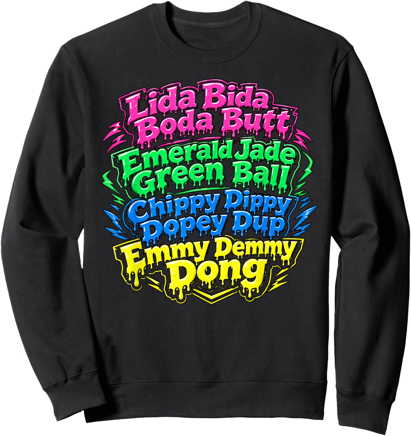 LIDA Bida Boda Butt, Emerald Jade Green Ball Sweatshirt - Sweatshirt | Black