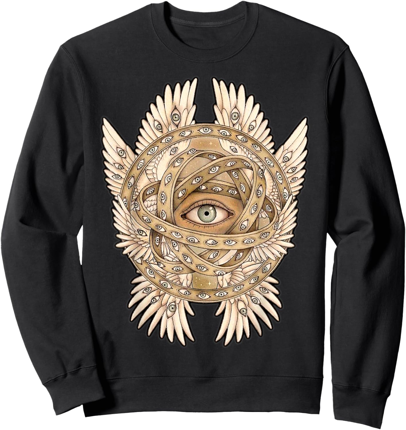 Ophanim Angel Seraphim Angelic Biblical Ezekiel Sweatshirt - Sweatshirt | Black