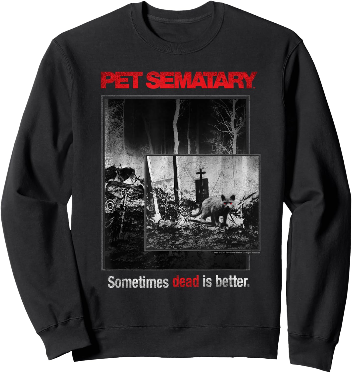 Pet Semetary Cat Poster , black, s Sweatshirt - Sweatshirt | Black