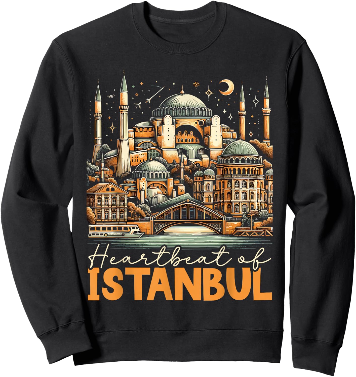 Istanbul Turkey Travel Vacation Turkish I Love Istanbul Sweatshirt - Sweatshirt | Black