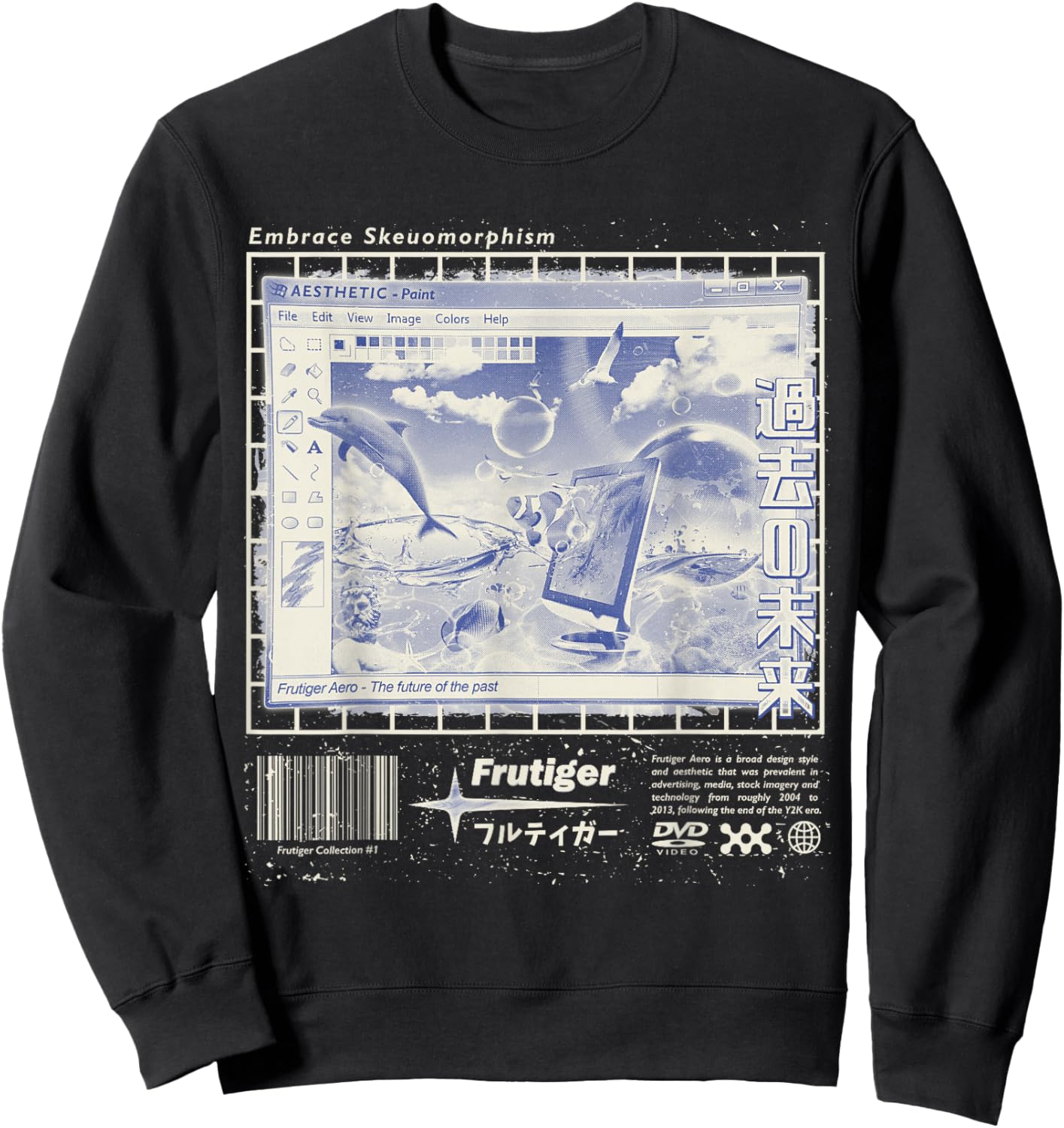 Halftone Frutiger Aero Fashion Collection Sweatshirt - Sweatshirt | Black