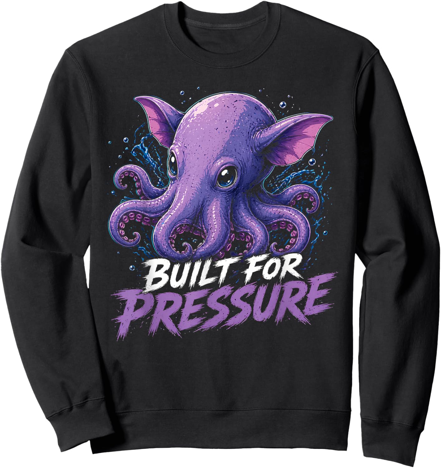 Built for Pressure Dumbo Octopus Deep Sea Graphic Sweatshirt - Sweatshirt | Black