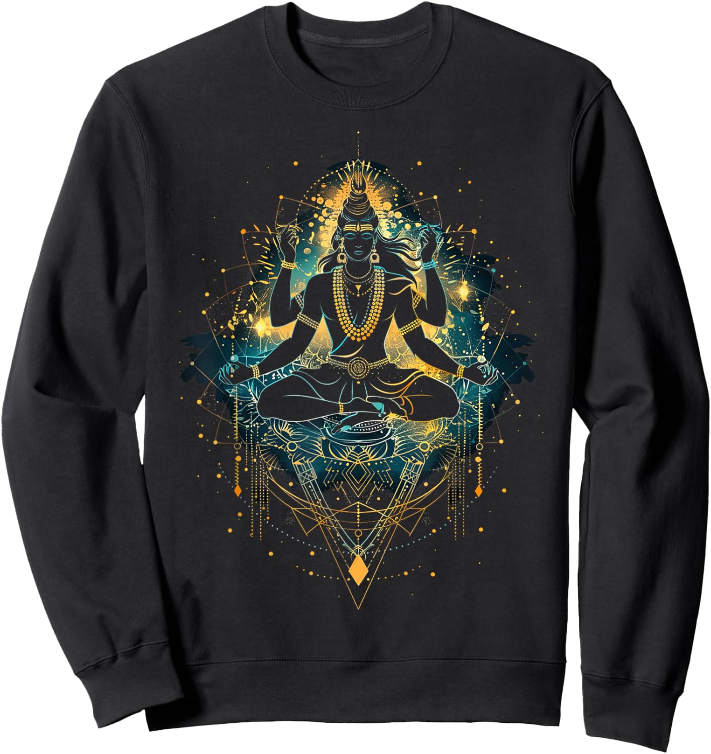 Shiva Spiritual Hindu God Tandava Dance Yoga Meditation , black Sweatshirt - Sweatshirt | Black