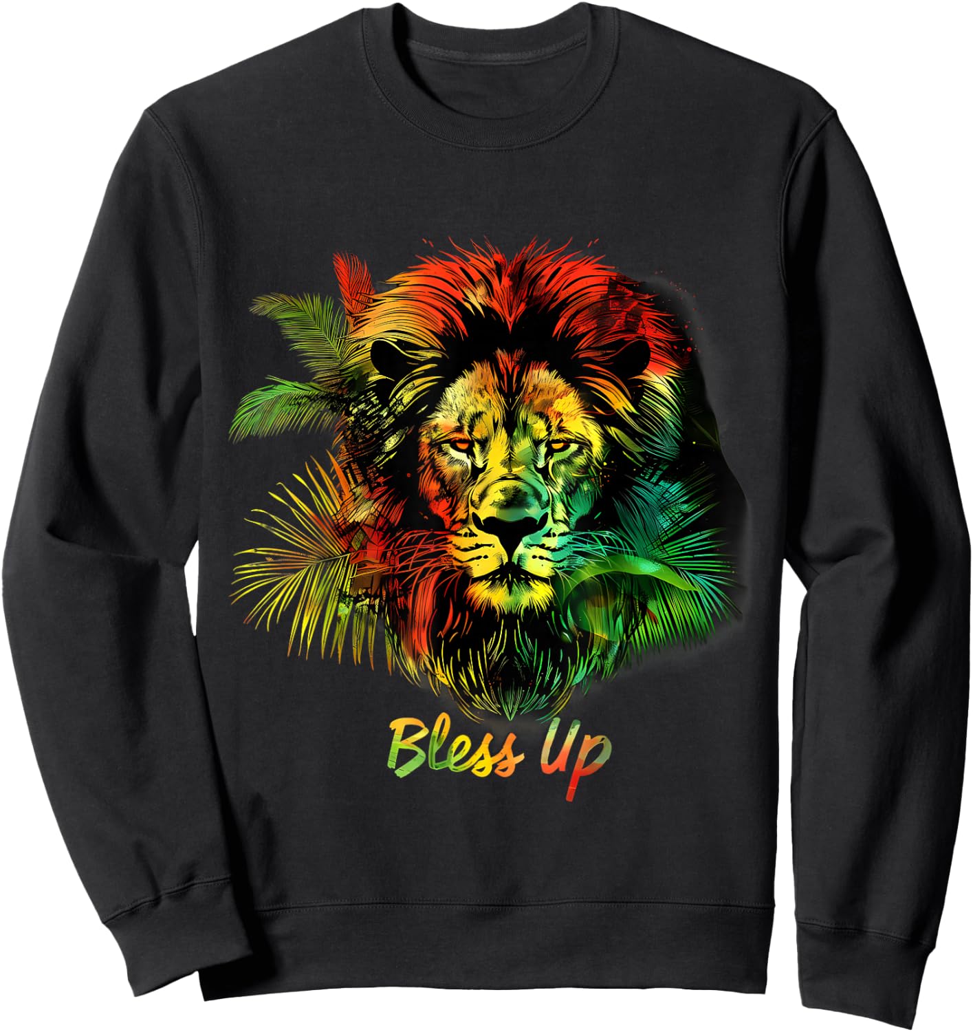 Rasta Reggae Lion Of Judah Pride Jamaican Music Headphones Sweatshirt - Sweatshirt | Black