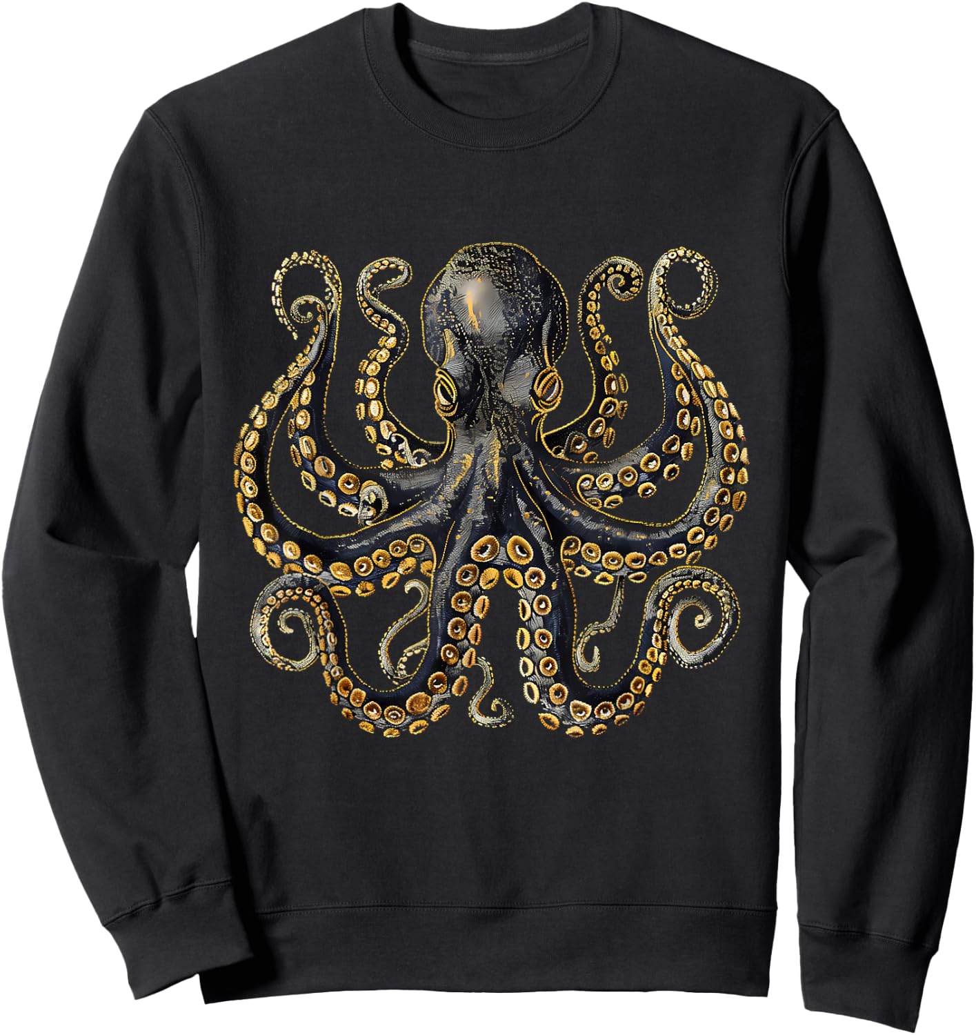Kraken Cthulhu Motif Sea Creature Sea Ocean Octopus Artwork Sweatshirt - Sweatshirt | Black