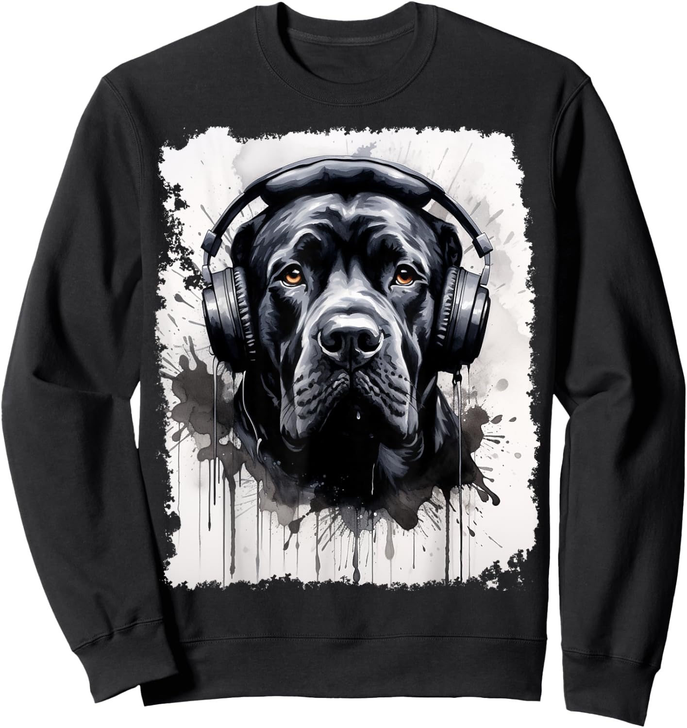 Pop Art Dog Cane Corso Music Sweatshirt - Sweatshirt | Black