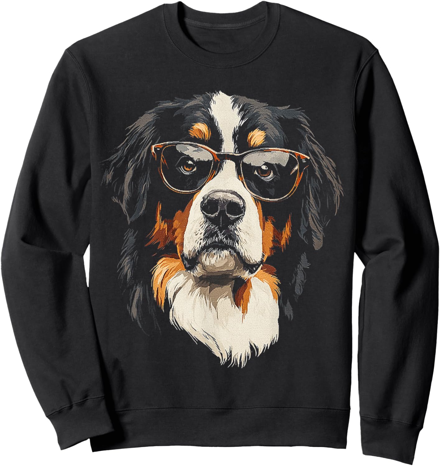 Bernese Mountain Dog Dog Graphic Pet Bernese Mountain Dog Sweatshirt - Sweatshirt | Black