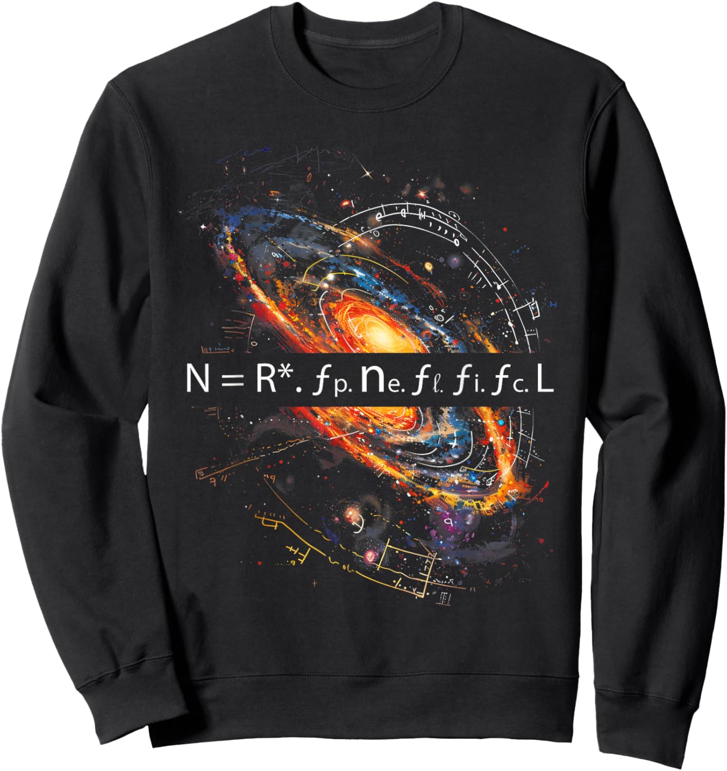 Drake Equation Estimation of Alien Civilizations Sweatshirt - Sweatshirt | Black