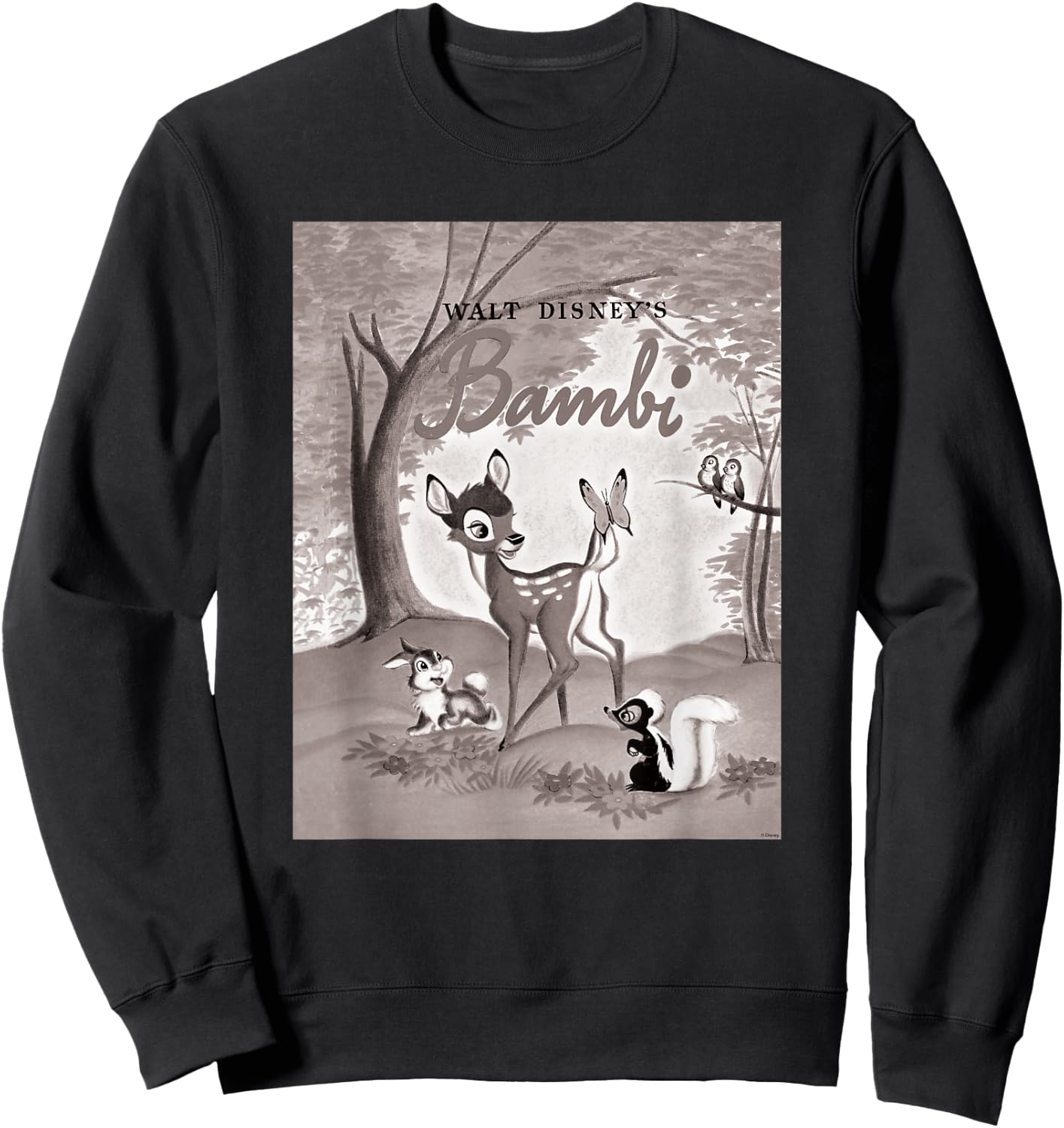 Bambi Vintage B&W Sweatshirt - Sweatshirt | Black