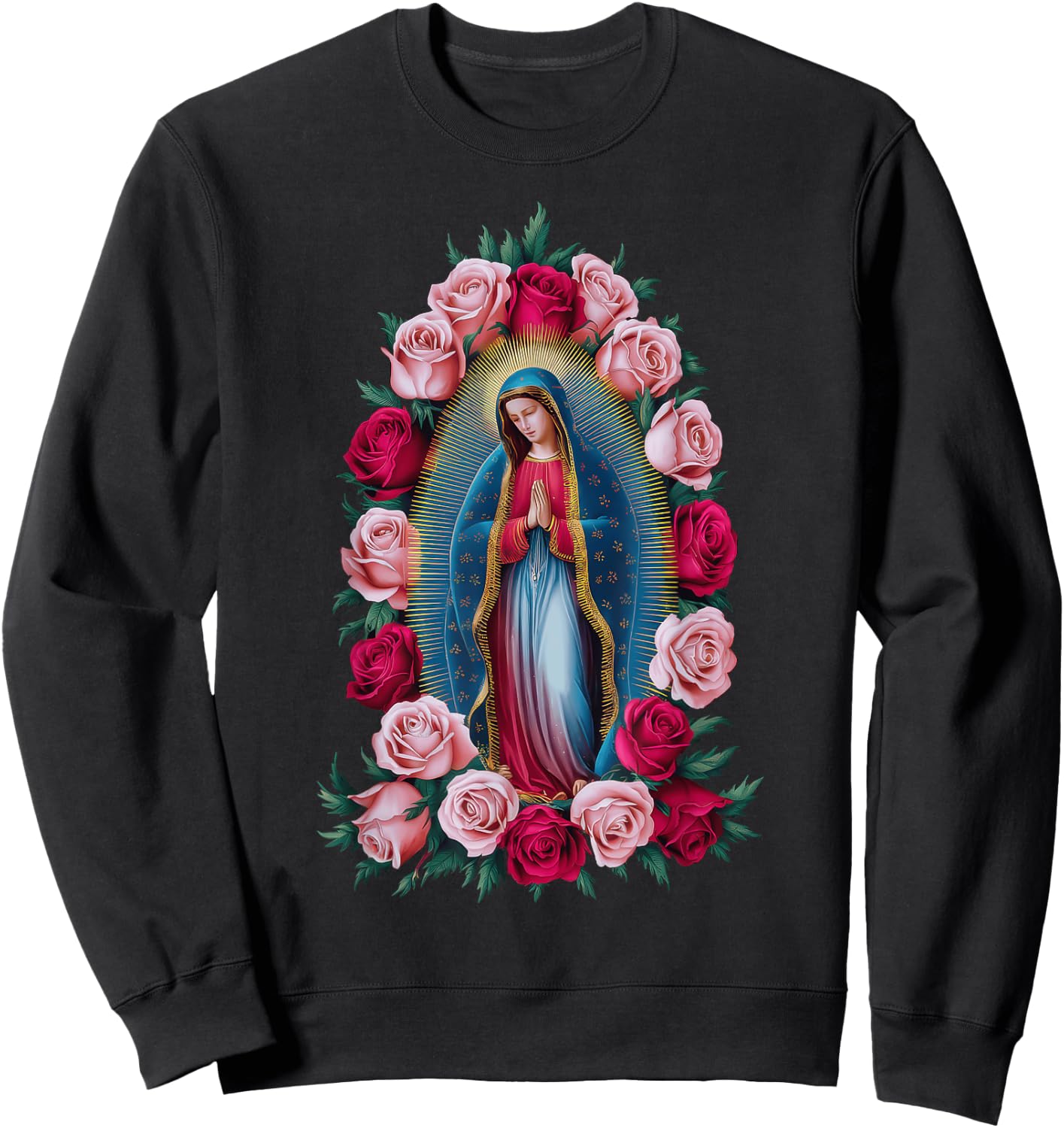 Our Lady Virgin Mary Guadalupe Christian Catholic Sweatshirt - Sweatshirt | Black