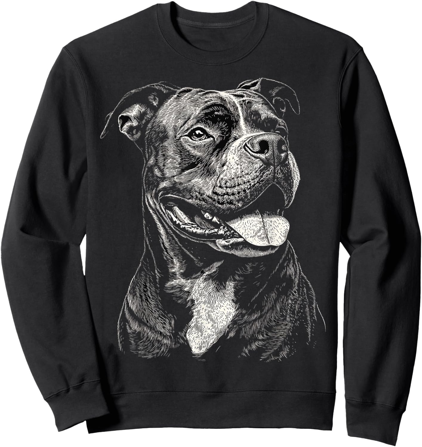 American Bully Dog Graphic Pet Art American Bully , Black, S Sweatshirt - Sweatshirt | Black