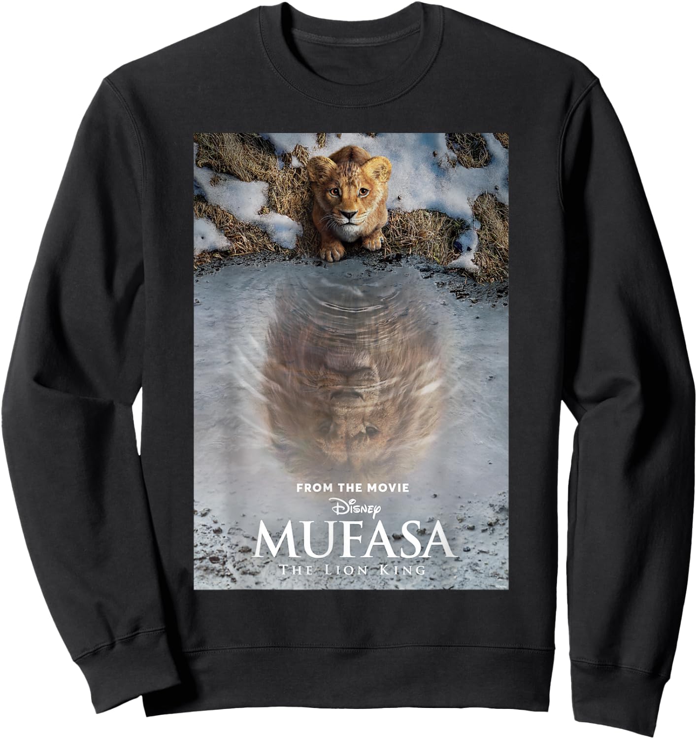 Disney Mufasa: The Lion King the Official Movie Poster Art , black Sweatshirt - Sweatshirt | Black