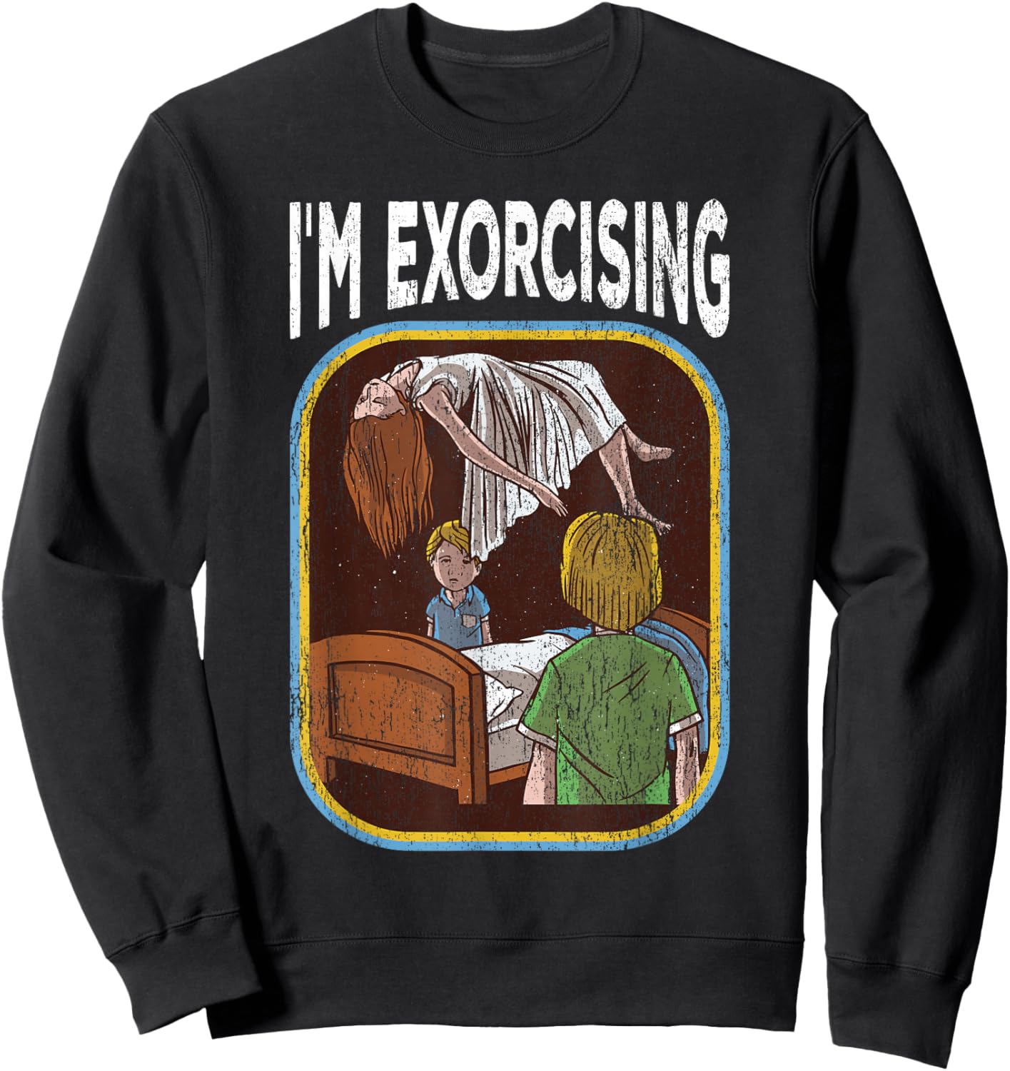 Horror Movie Vintage Nostalgia Small Sweatshirt - Sweatshirt | Black