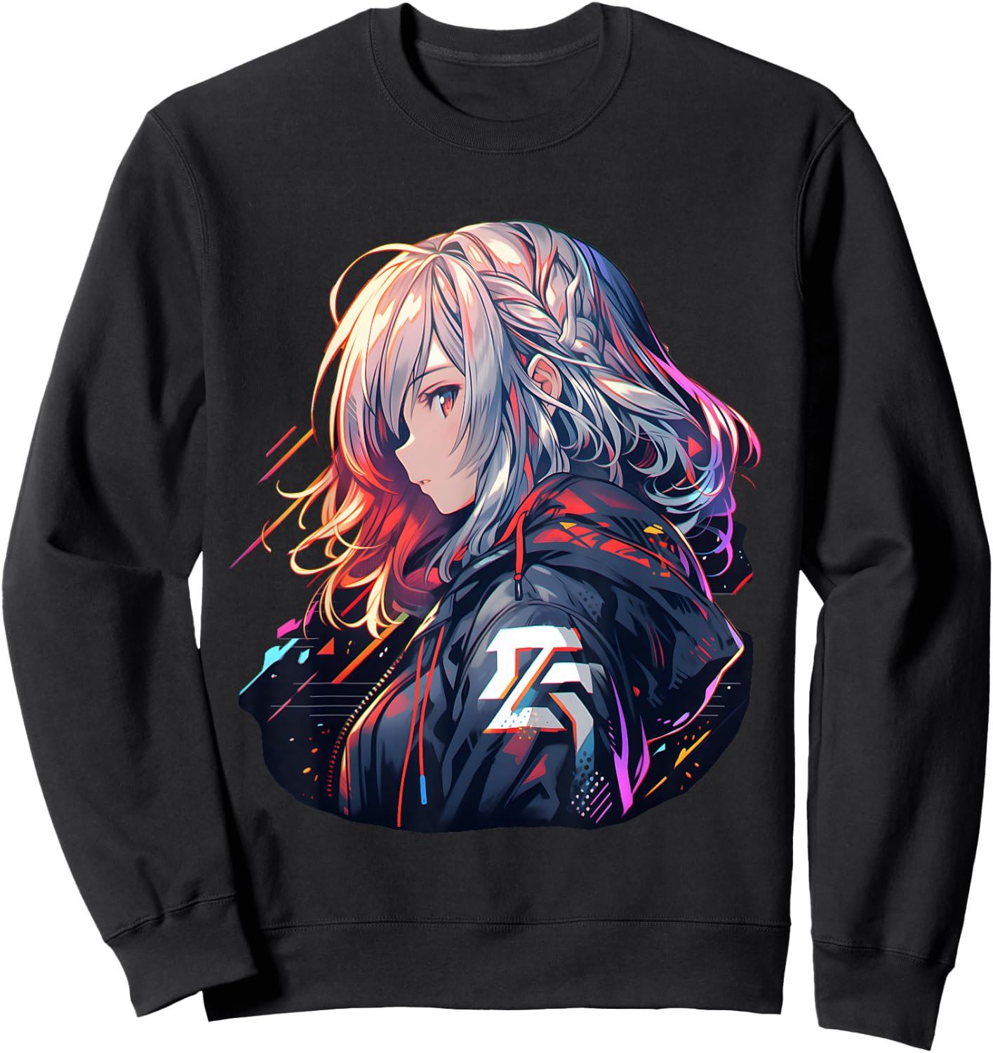 Manga Anime Ästhetische Cyberpunk Techwear Harajuku Sweatshirt - Sweatshirt | Black