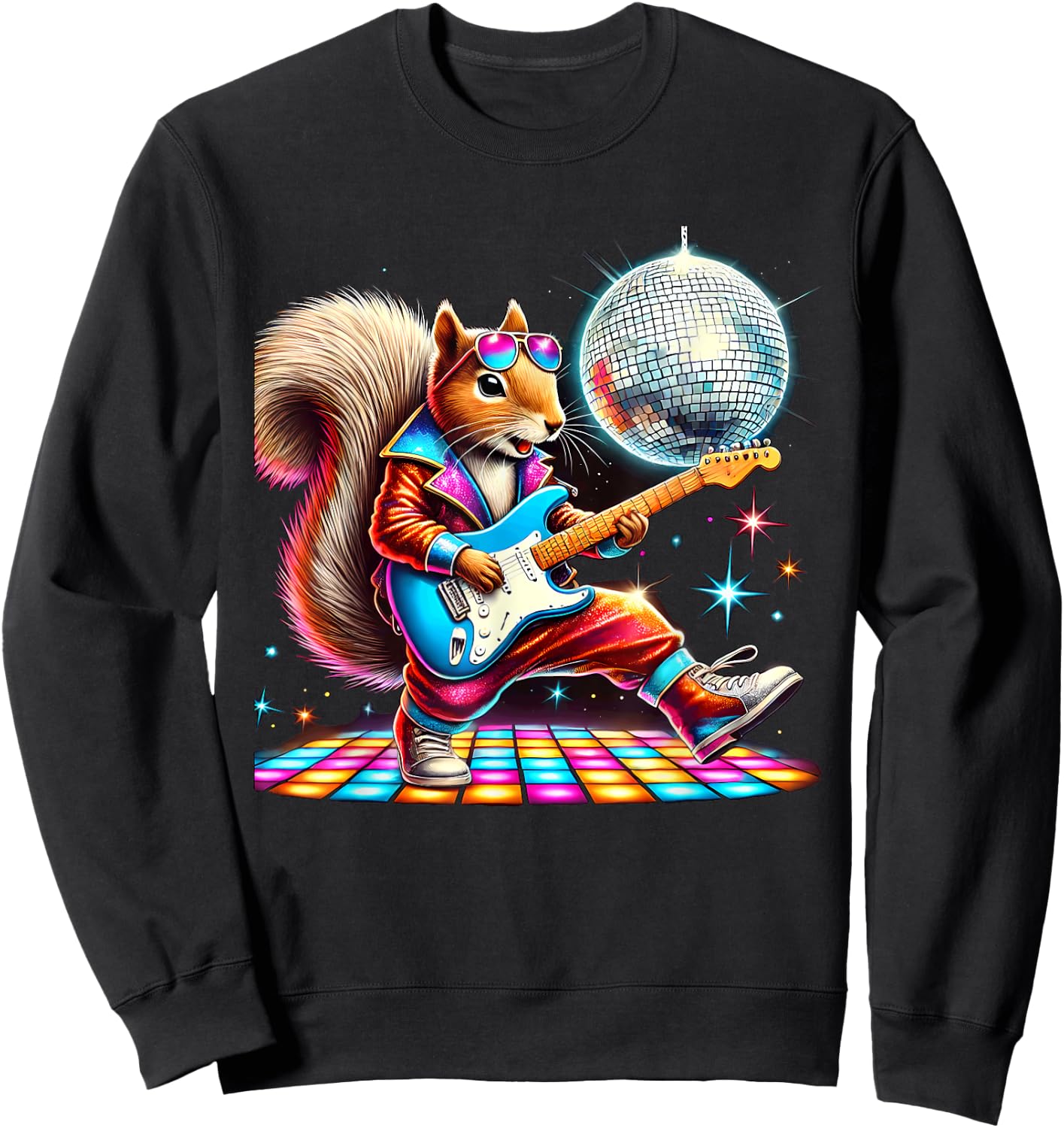 Aesthetic Squirrel Disco Sweatshirt - Sweatshirt | Black
