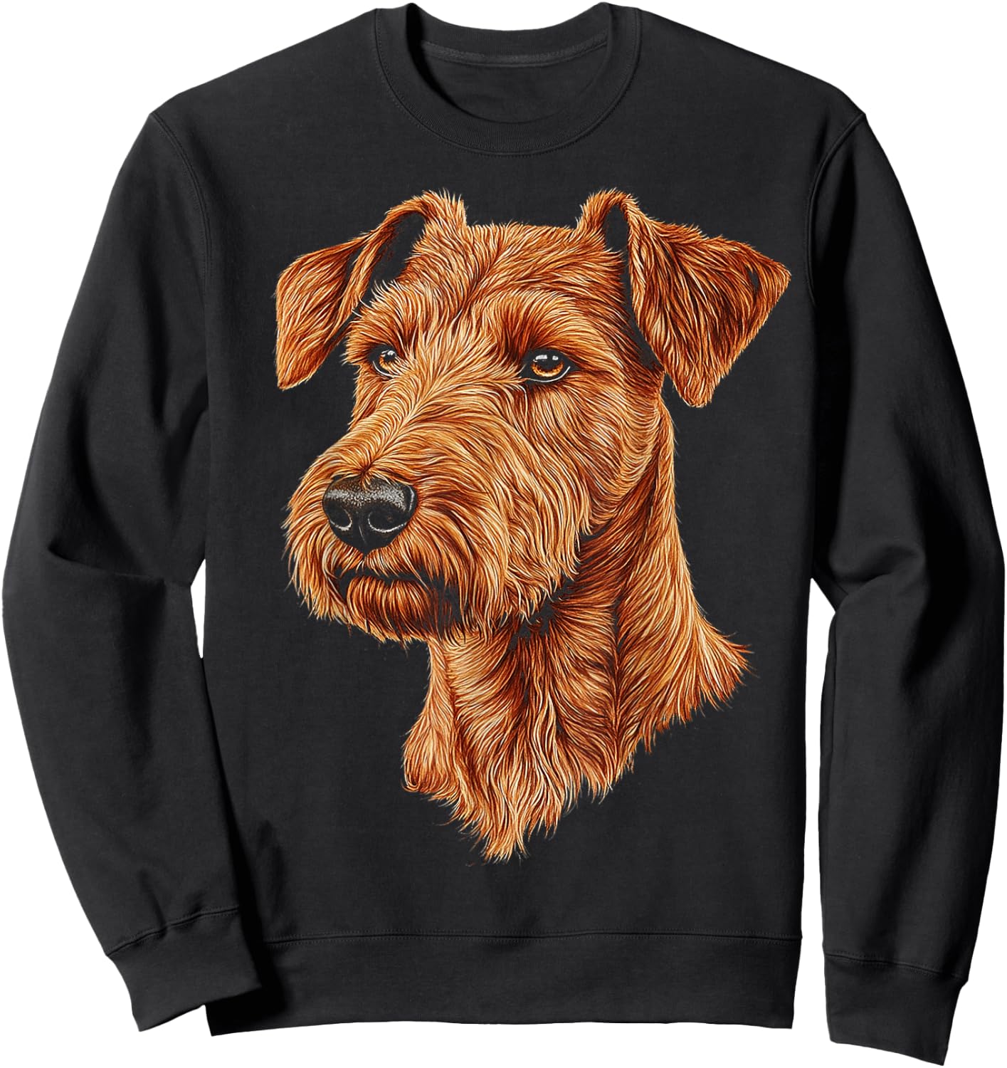 Irish Terrier Dog Graphic Pet Art Irish Terrier Sweatshirt - Sweatshirt | Black