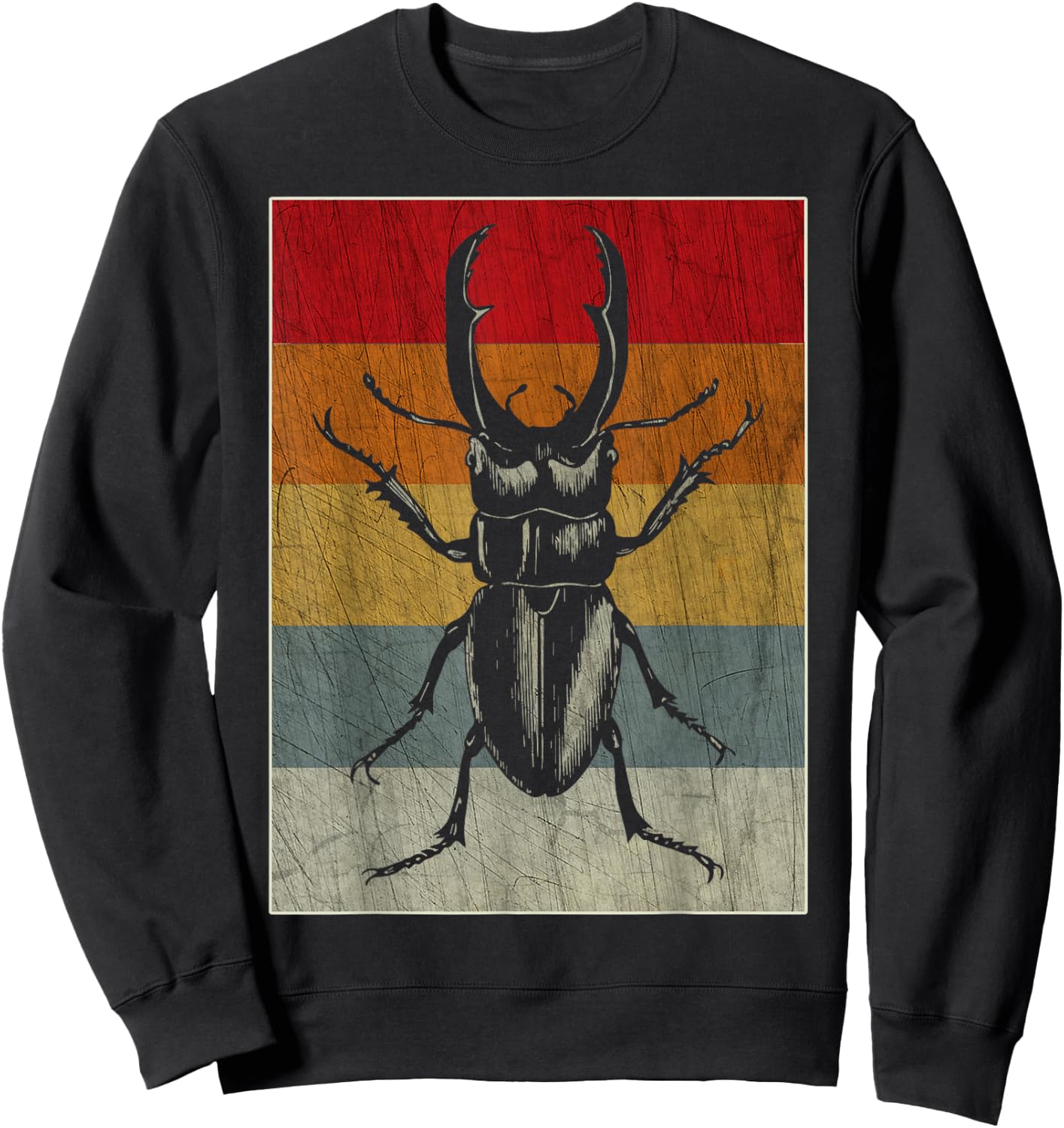 Retro Bug Insect T Shirt - Cool Vintage Style Gift Sweatshirt - Sweatshirt | Black