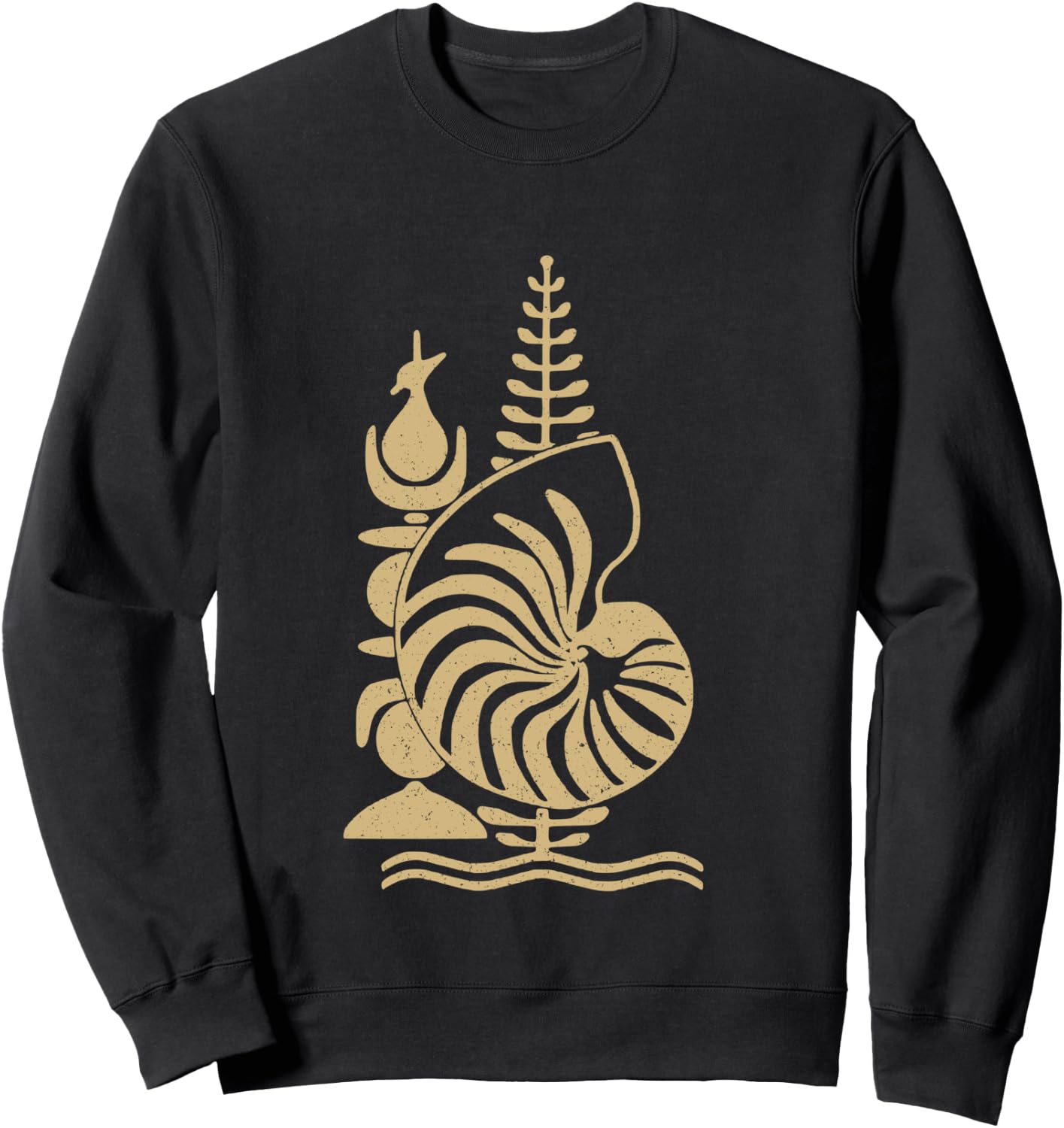 Drapeau du symbole de la Calédonie Manche Longue Sweatshirt - Sweatshirt | Black