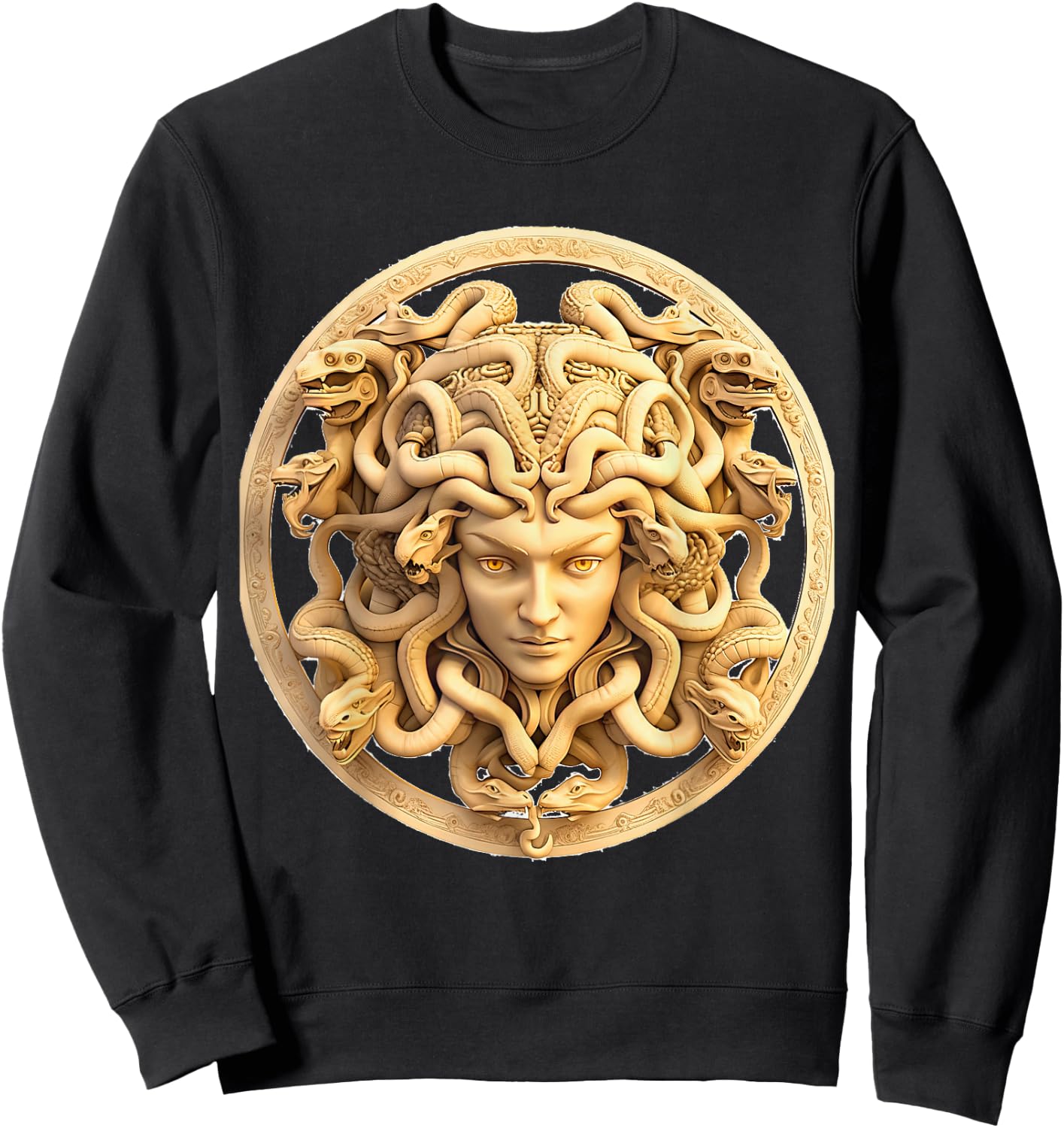 medusahead Greek Mythology Ancient Snake Hair Sweatshirt - Sweatshirt | Black