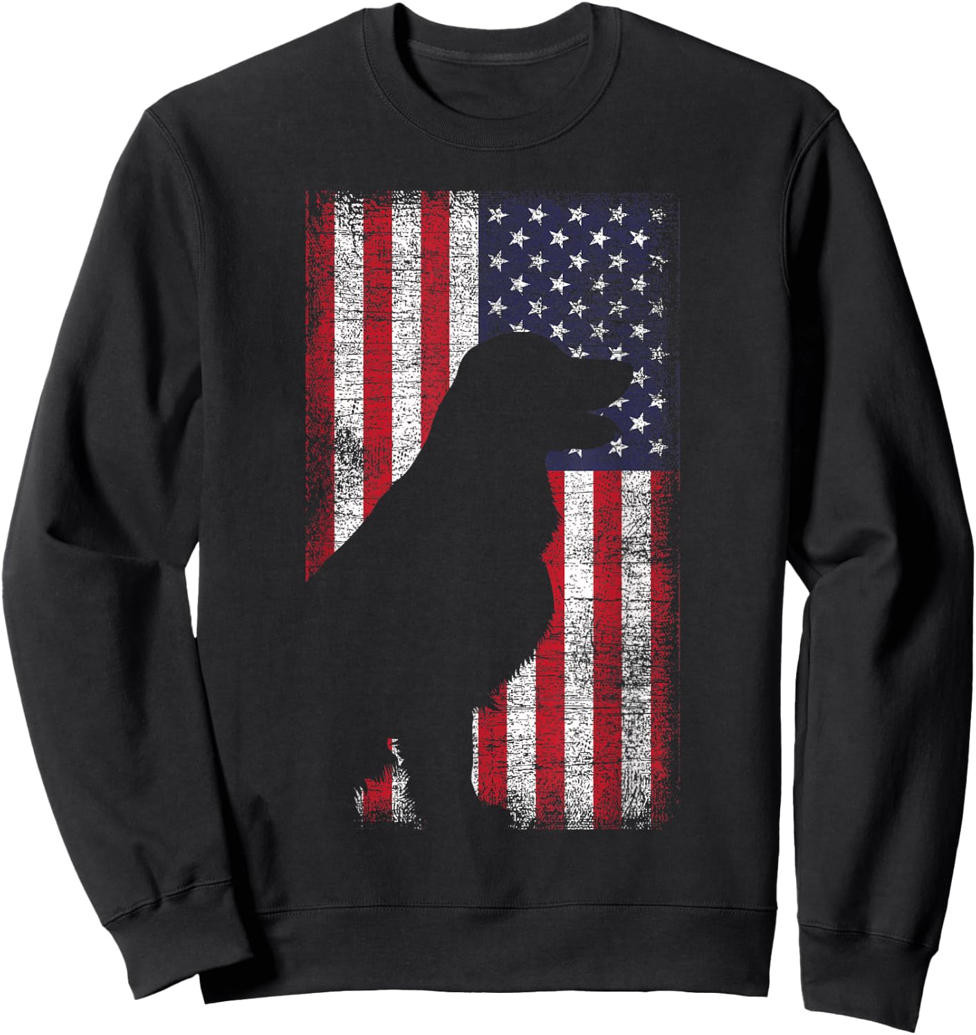 USA Labrador Flag Sweatshirt - Sweatshirt | Black