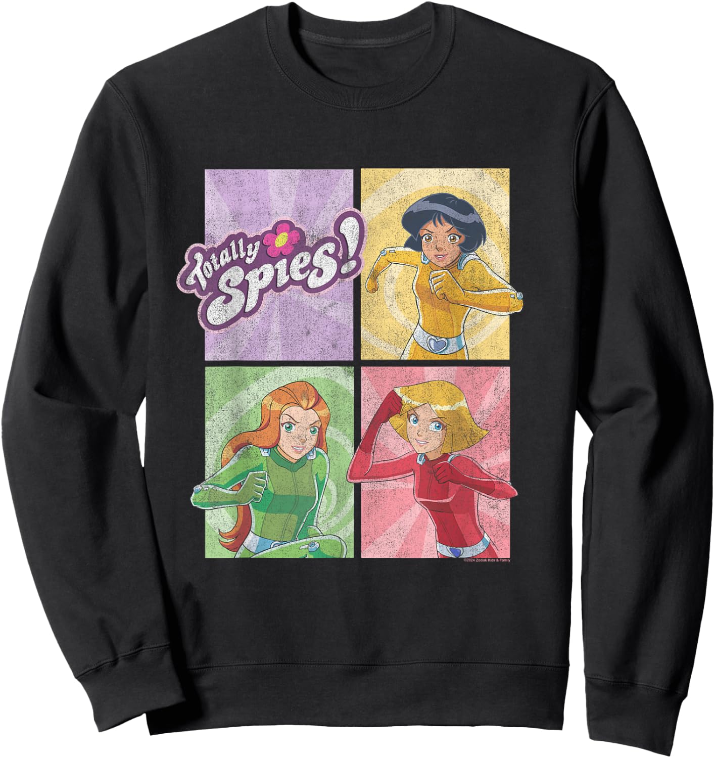 Totally Spies! Four Block Characters & Logo Sweatshirt - Sweatshirt | Black