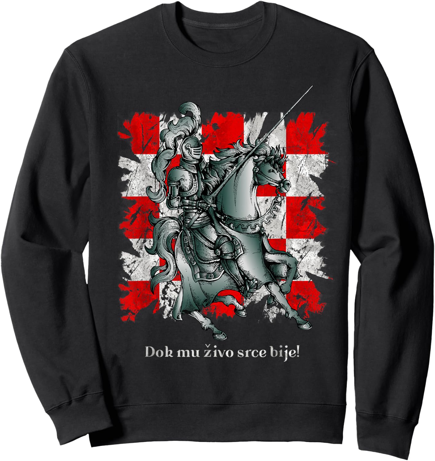 Kroatien Hrvatski Vitez Hrvatska Zastava Sweatshirt - Sweatshirt | Black