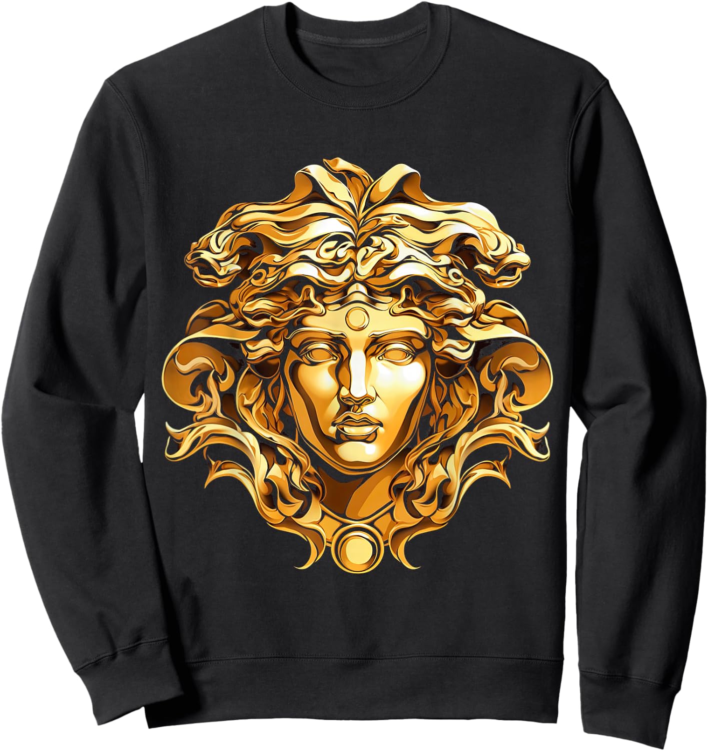 medusahead Greek Mythology Ancient Snake Hair Sweatshirt - Sweatshirt | Black